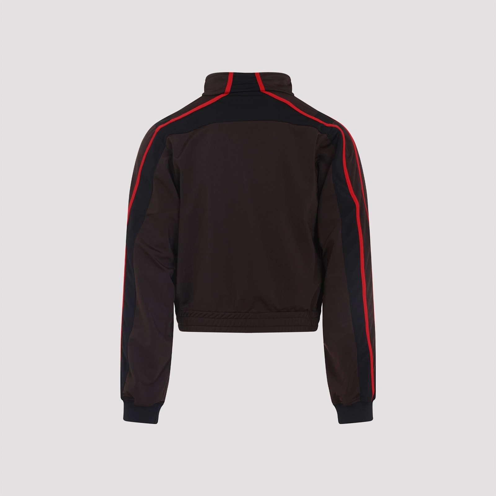 Martine Rose High Collar Track Jacket With Side Pockets In Brown