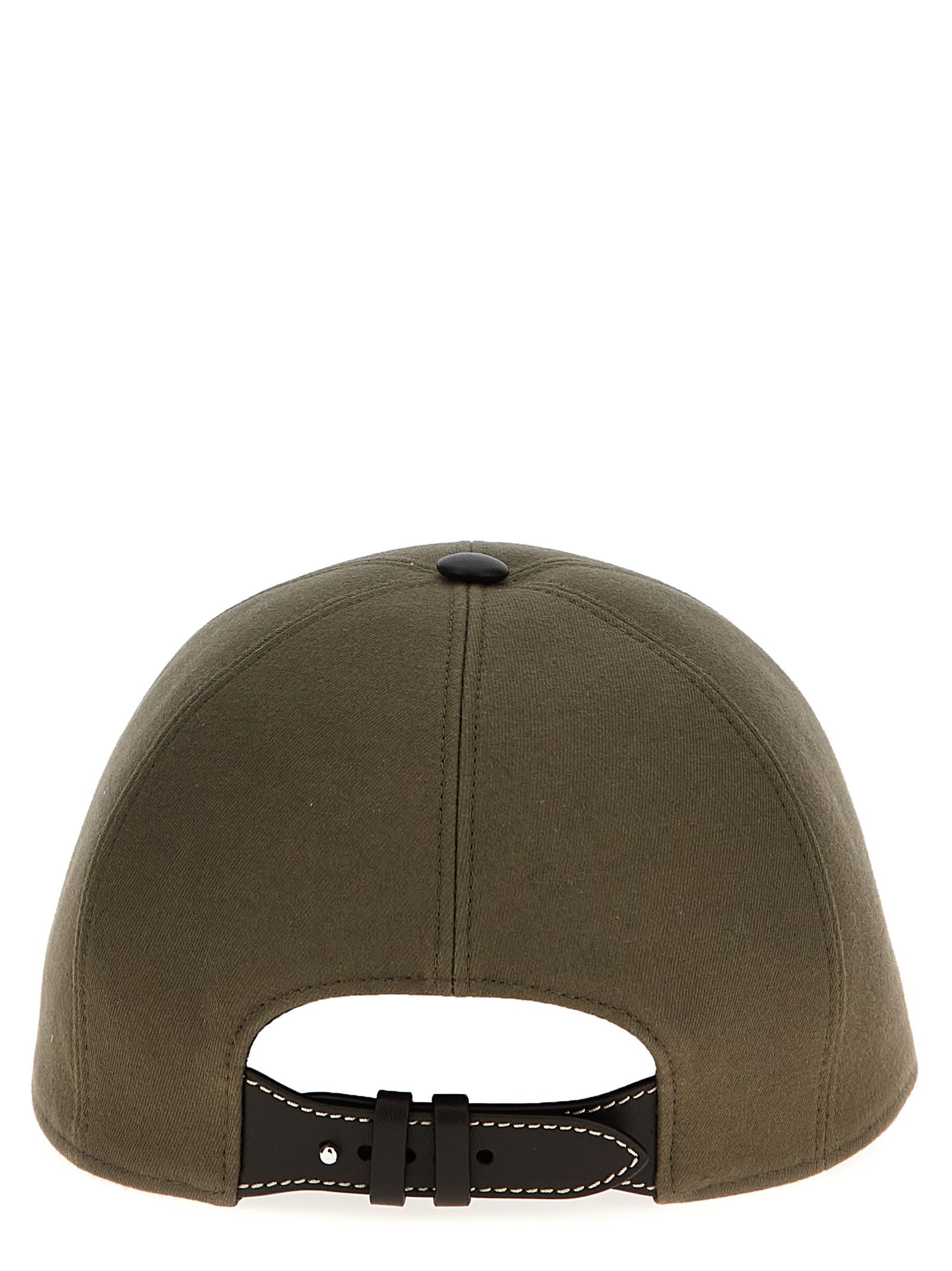 Shop Berluti Logo Embroidery Cap In Green