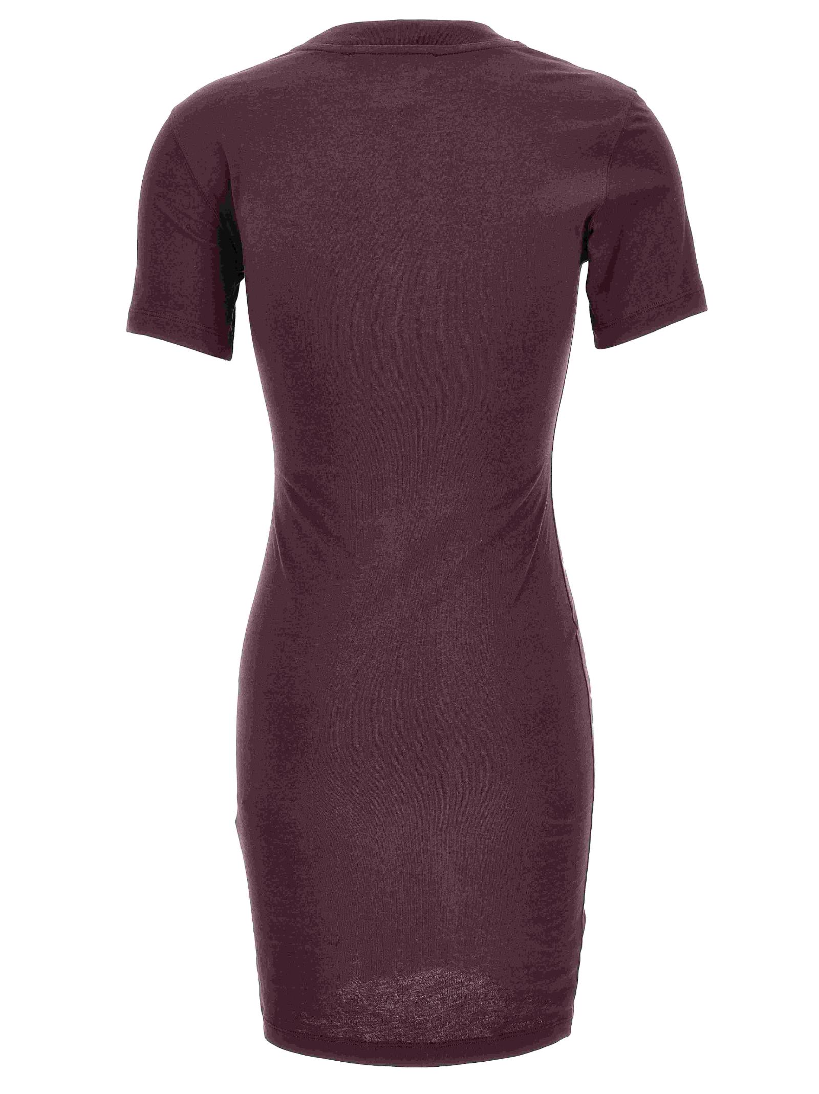 Versace Jeans Couture Logo-embellished T-shirt Dress In Purple