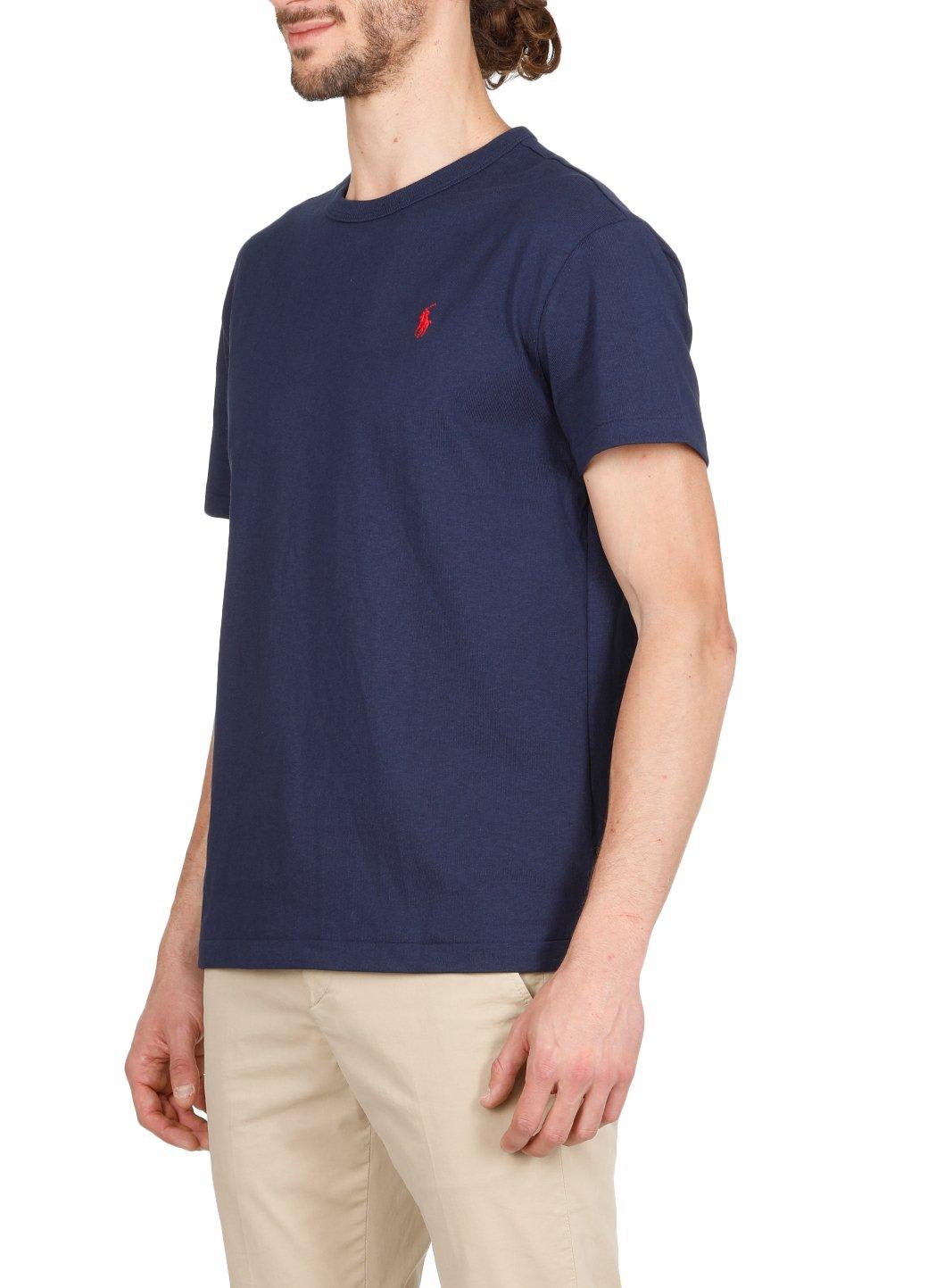 Polo Ralph Lauren Logo Detail Cotton T-shirt In Newportnavy