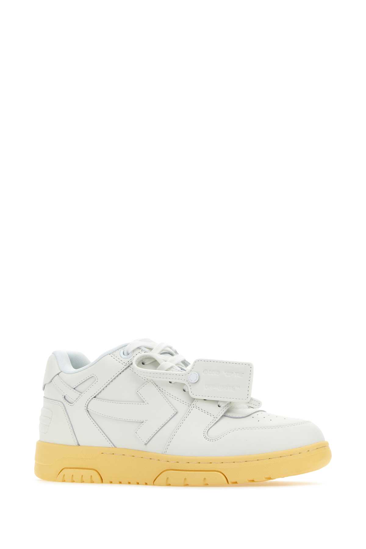 Shop Off-white White Leather Out Of Office Sneakers In 0101