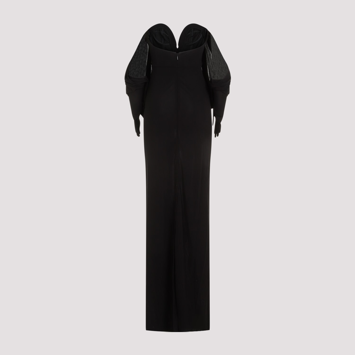 Shop Saint Laurent Viscose Long Dress In Noir