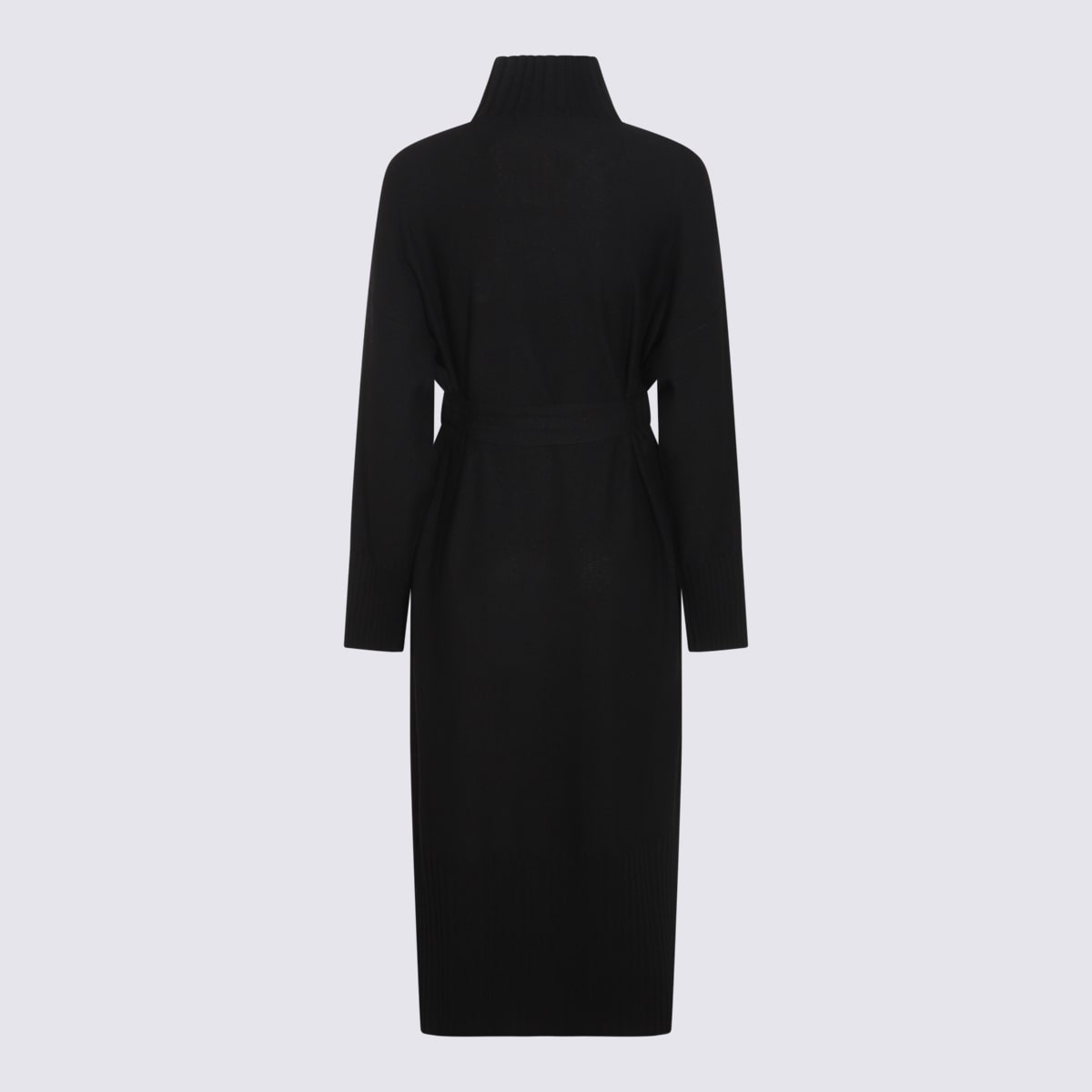 Shop Antonelli Black Wool Blend Dress