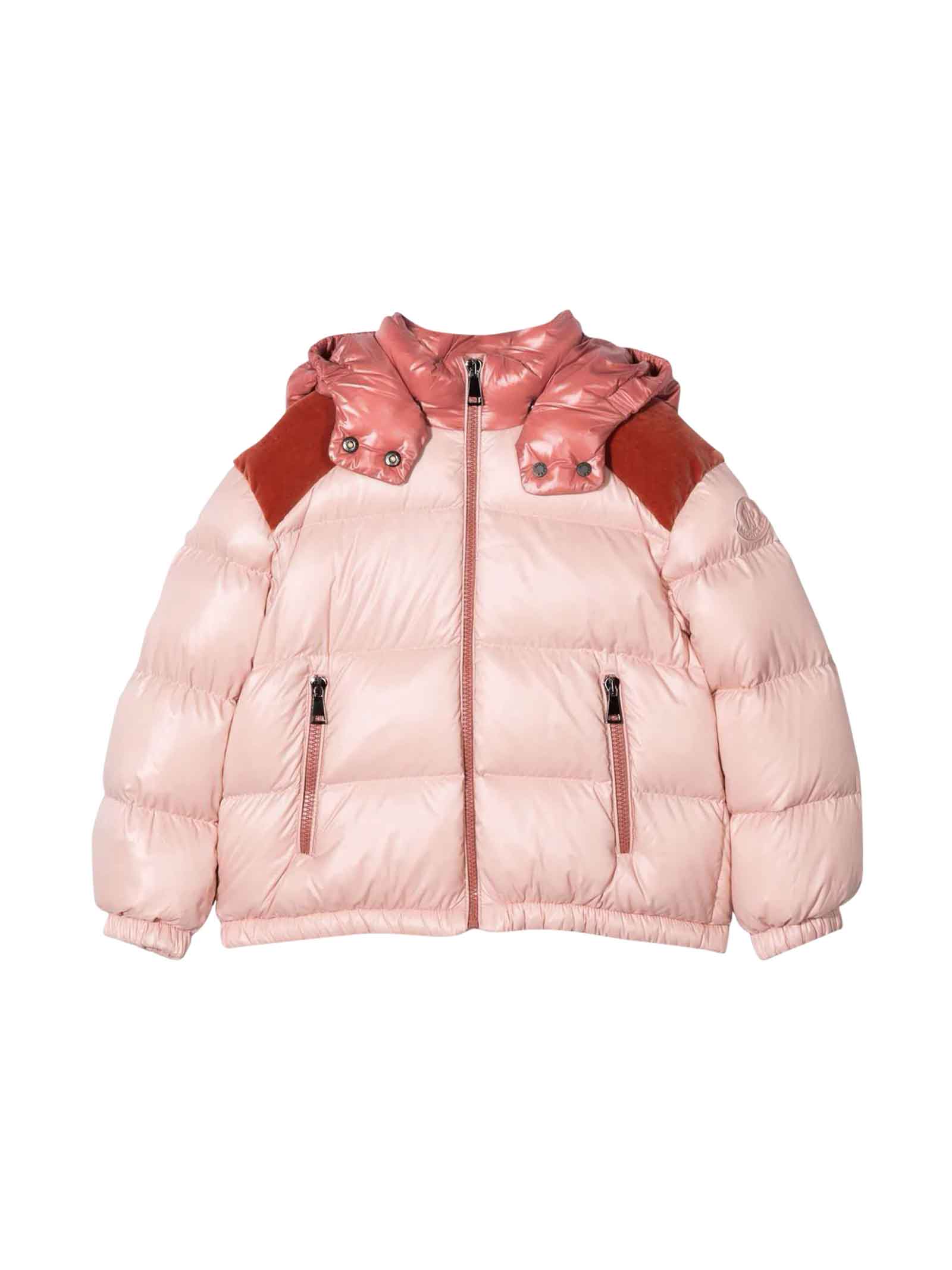 Moncler Pink Moncler Enfant Girl Jacket