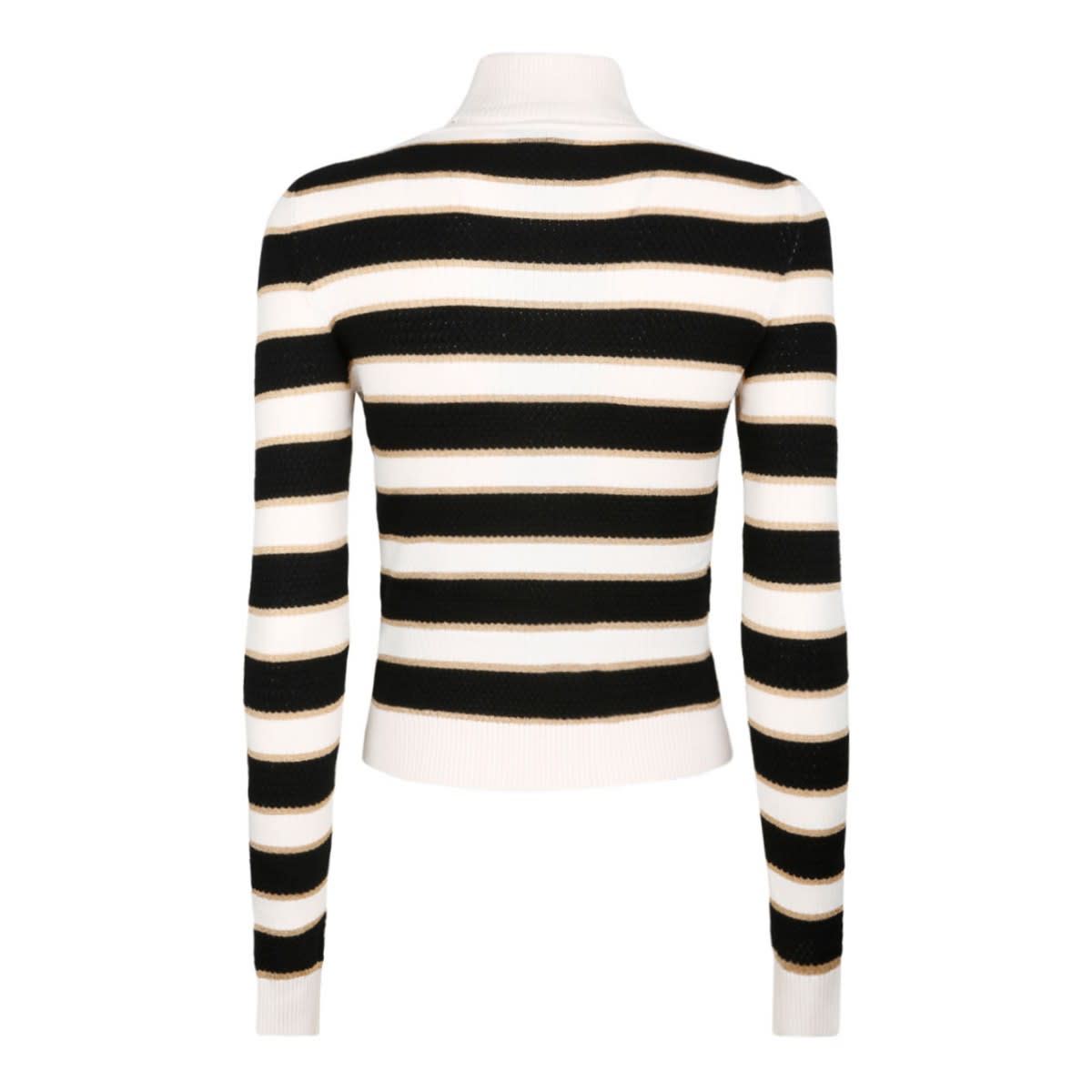 Shop Elisabetta Franchi Maglia Tricot In Burro