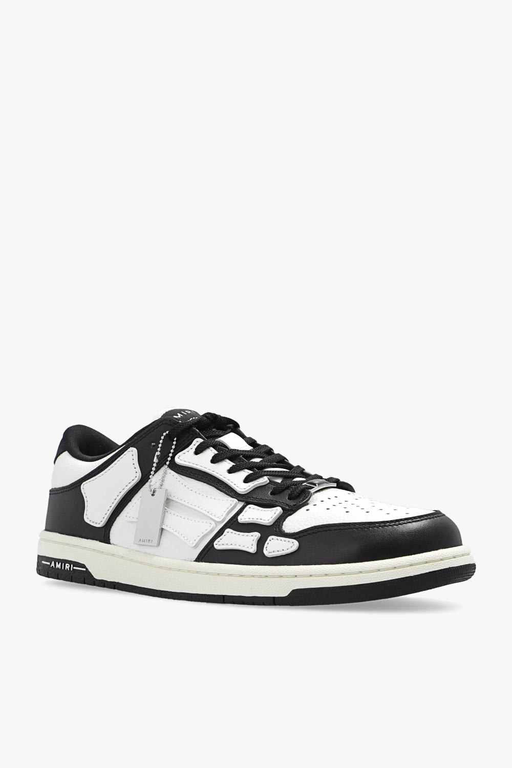 Shop Amiri Skel Top Low Sneakers In Black/white