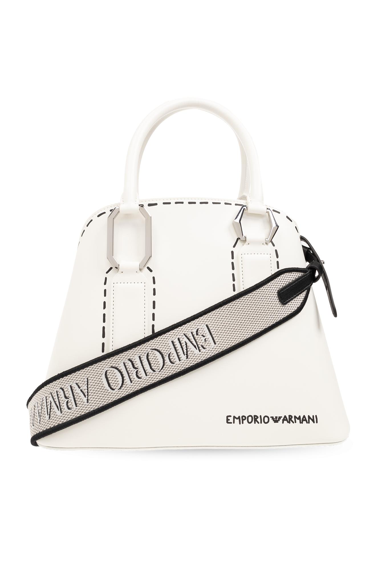 Shop Emporio Armani Shoulder Bag In White