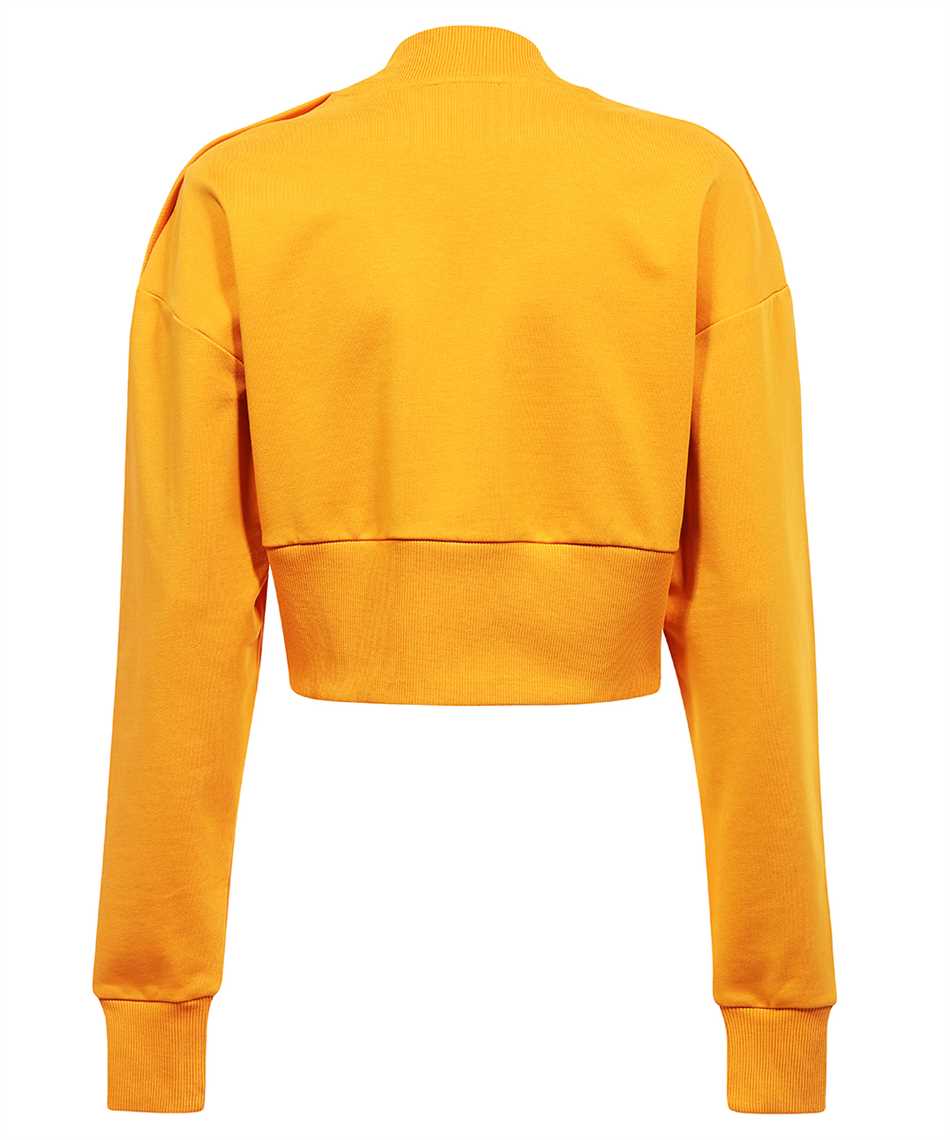 Balmain Cotton Sweatshirt In Orange
