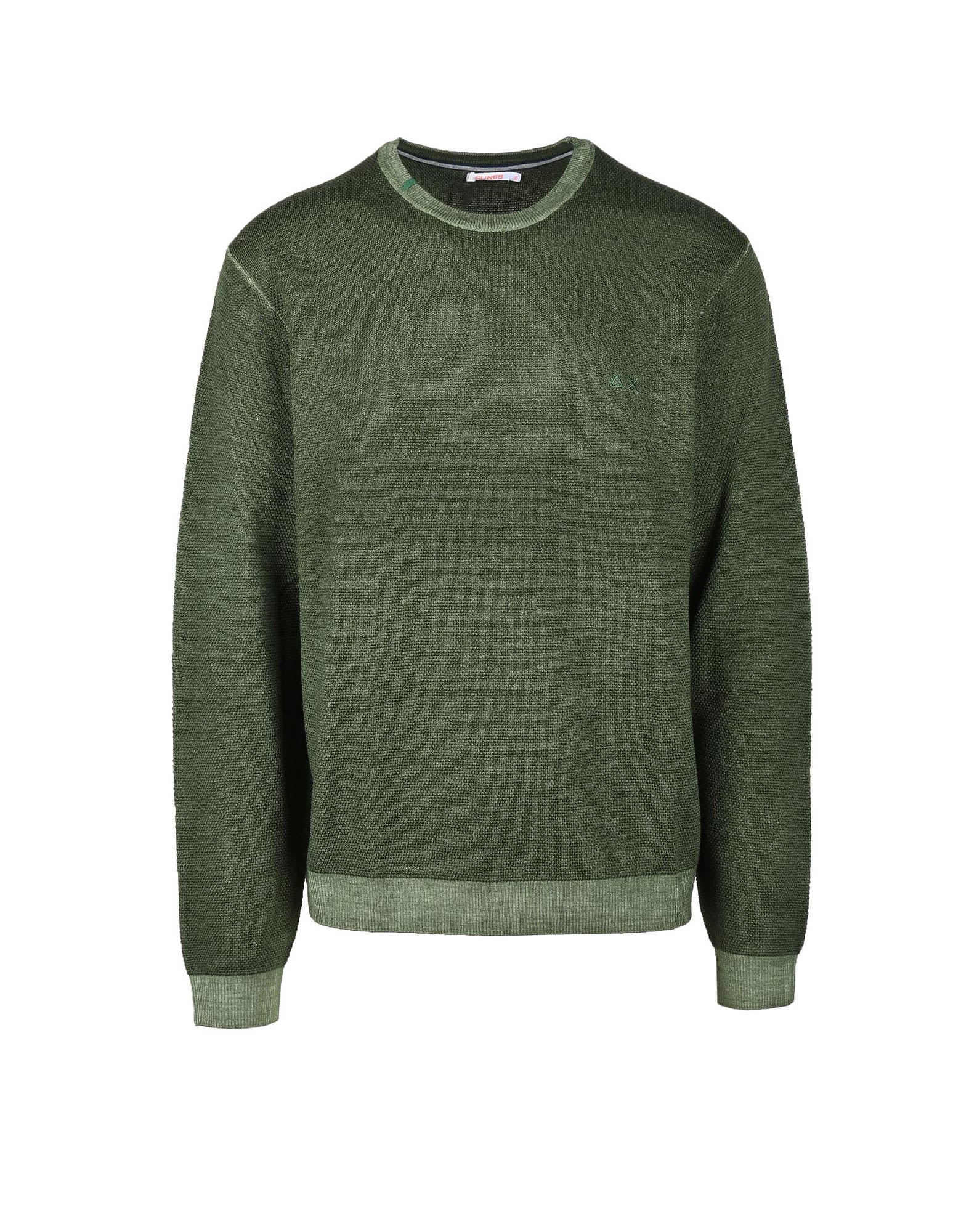 Sun 68 Mens Green Sweater