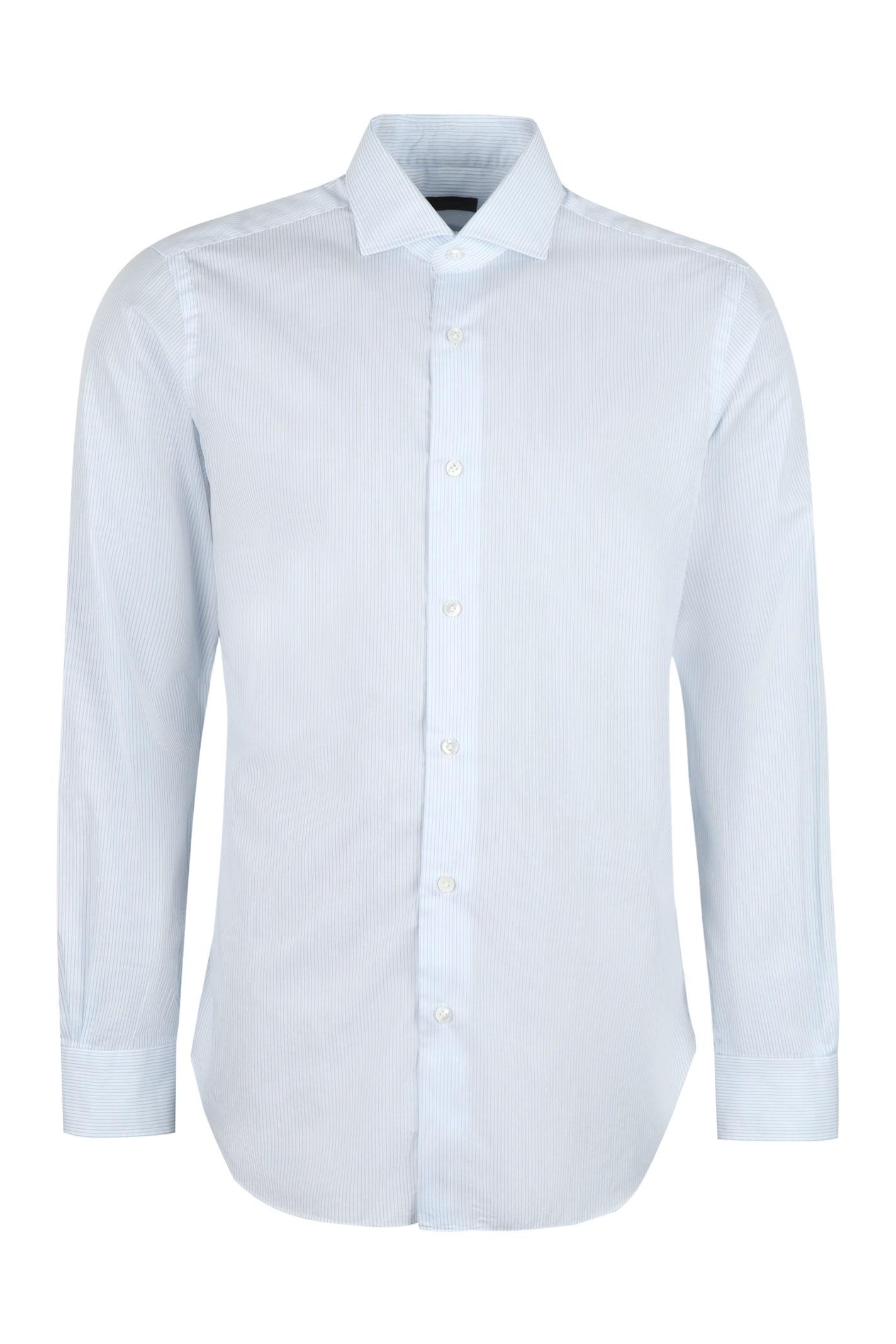 BARBA NAPOLI STRIPED COTTON SHIRT,11786188