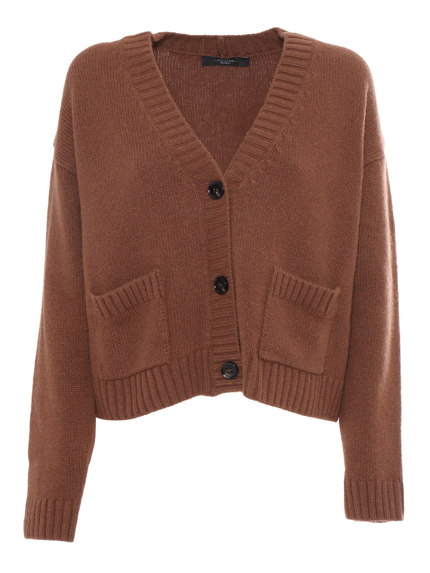 Shop Weekend Max Mara Arad Tobacco Cardigan In Brown