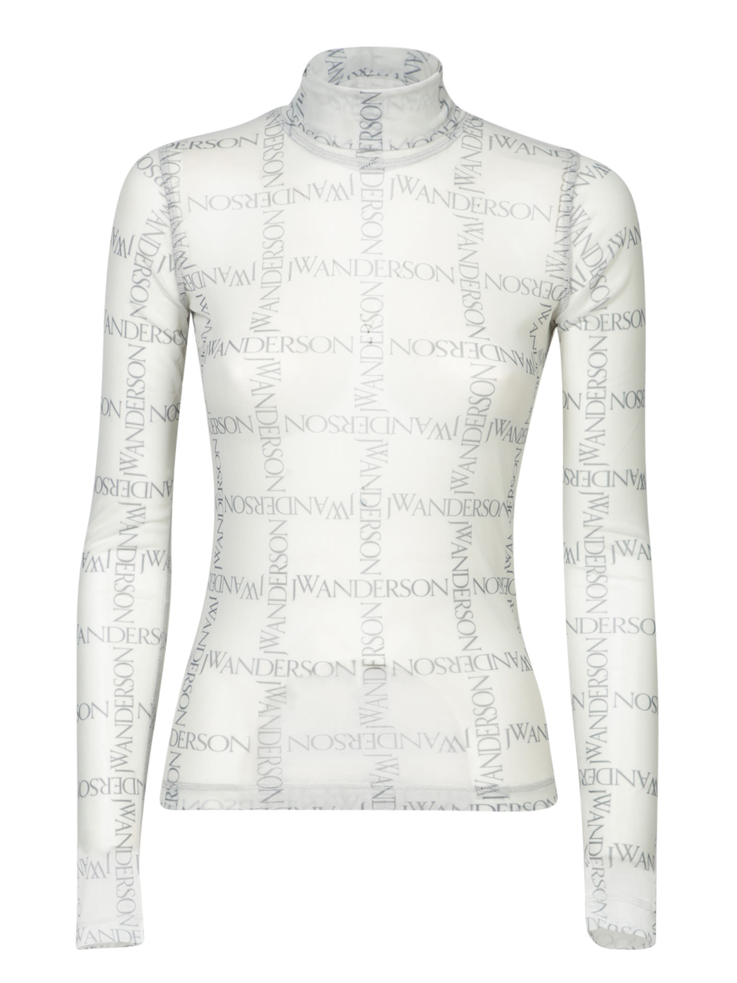 J.W. Anderson J. W. Anderson White Mesh Long Sleeve Top