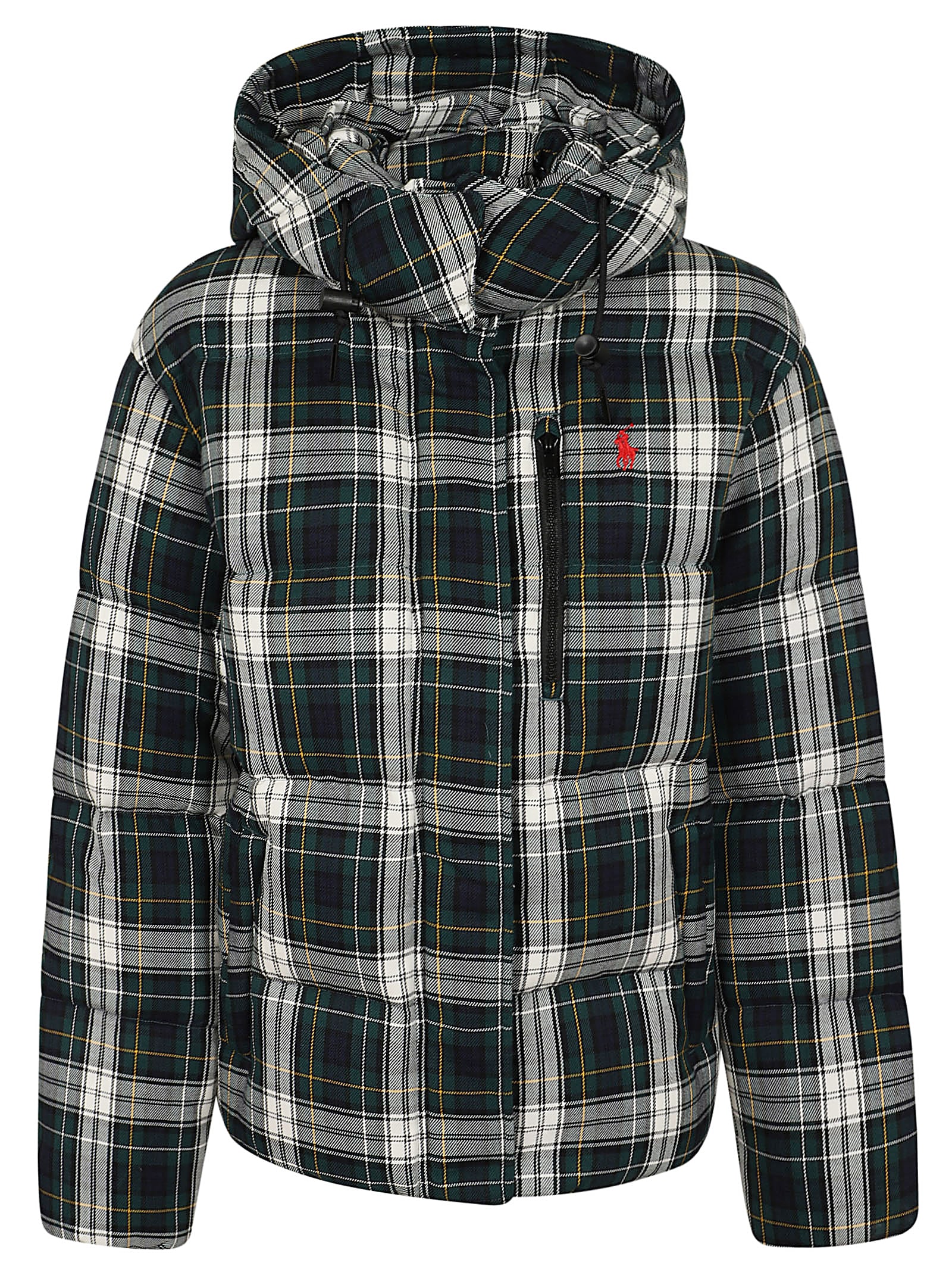 Plaid Quilted Down Jacket