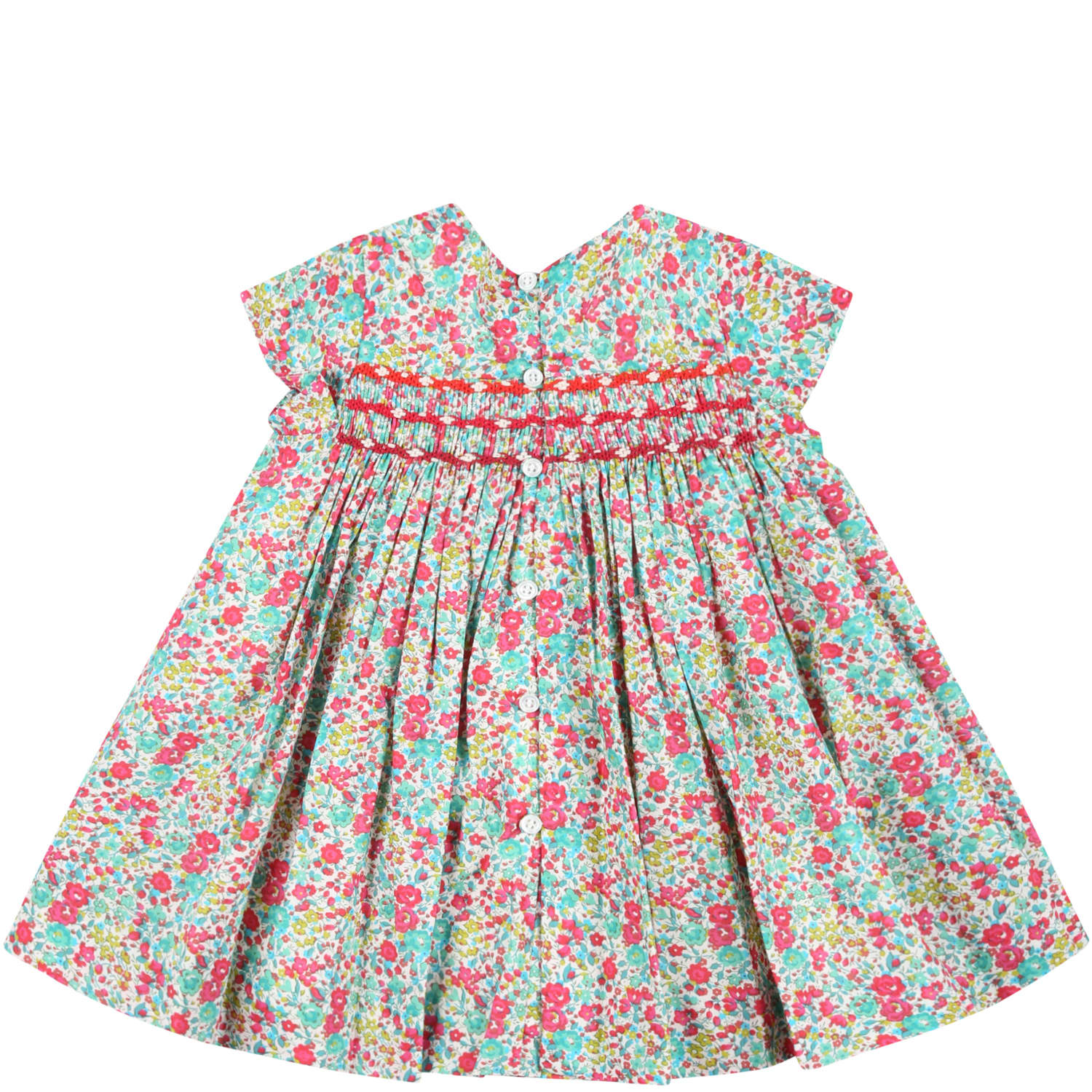 Shop Bonpoint Multicolor Dress For Baby Girl With Liberty Print