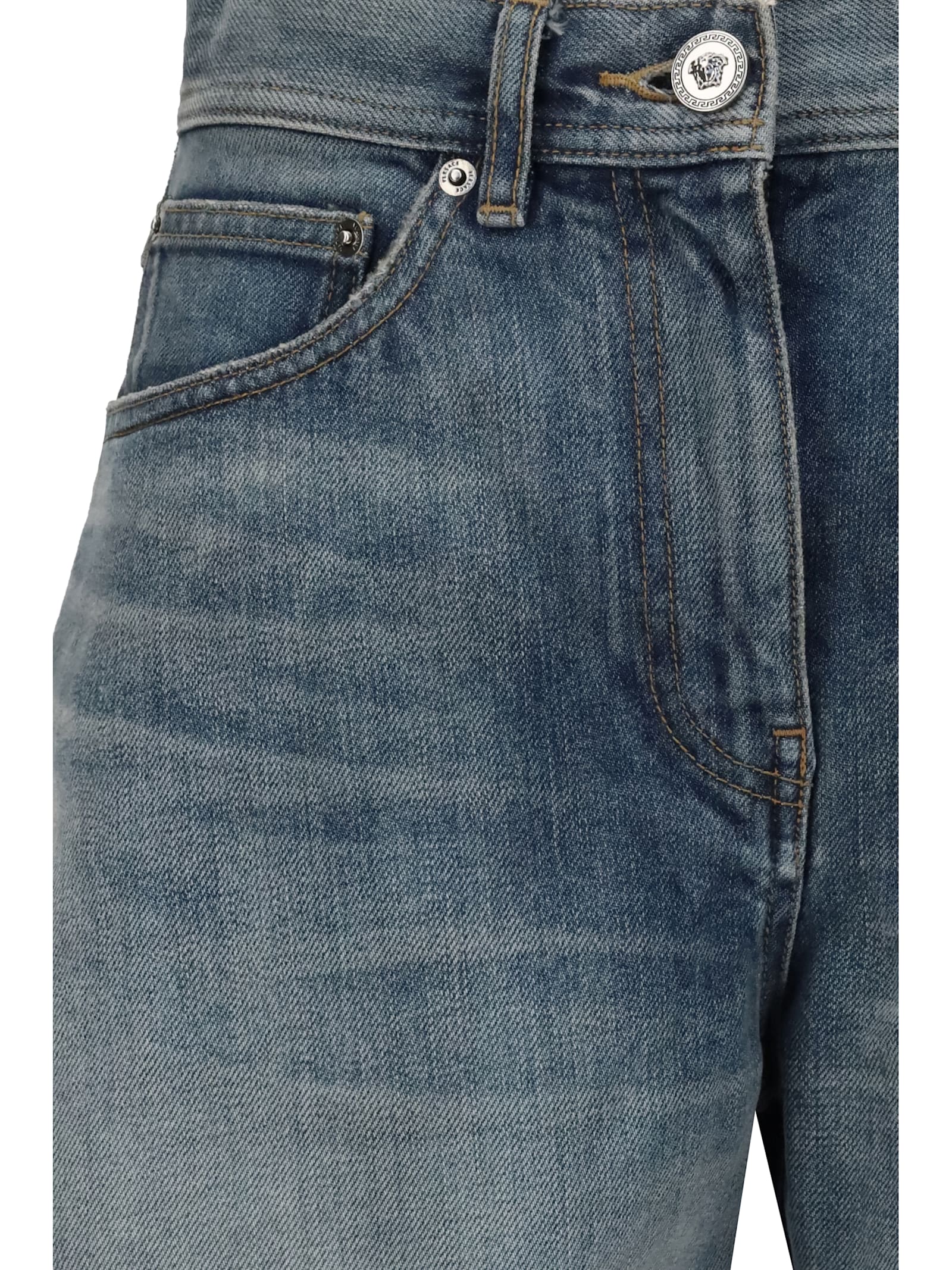 【送料&関税込】Versace Twisted Jeans Versace Women Twisted Jeans In Blue | ModeSens
