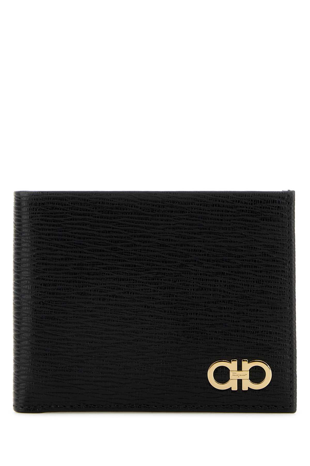 Shop Ferragamo Black Leather Wallet In Nero