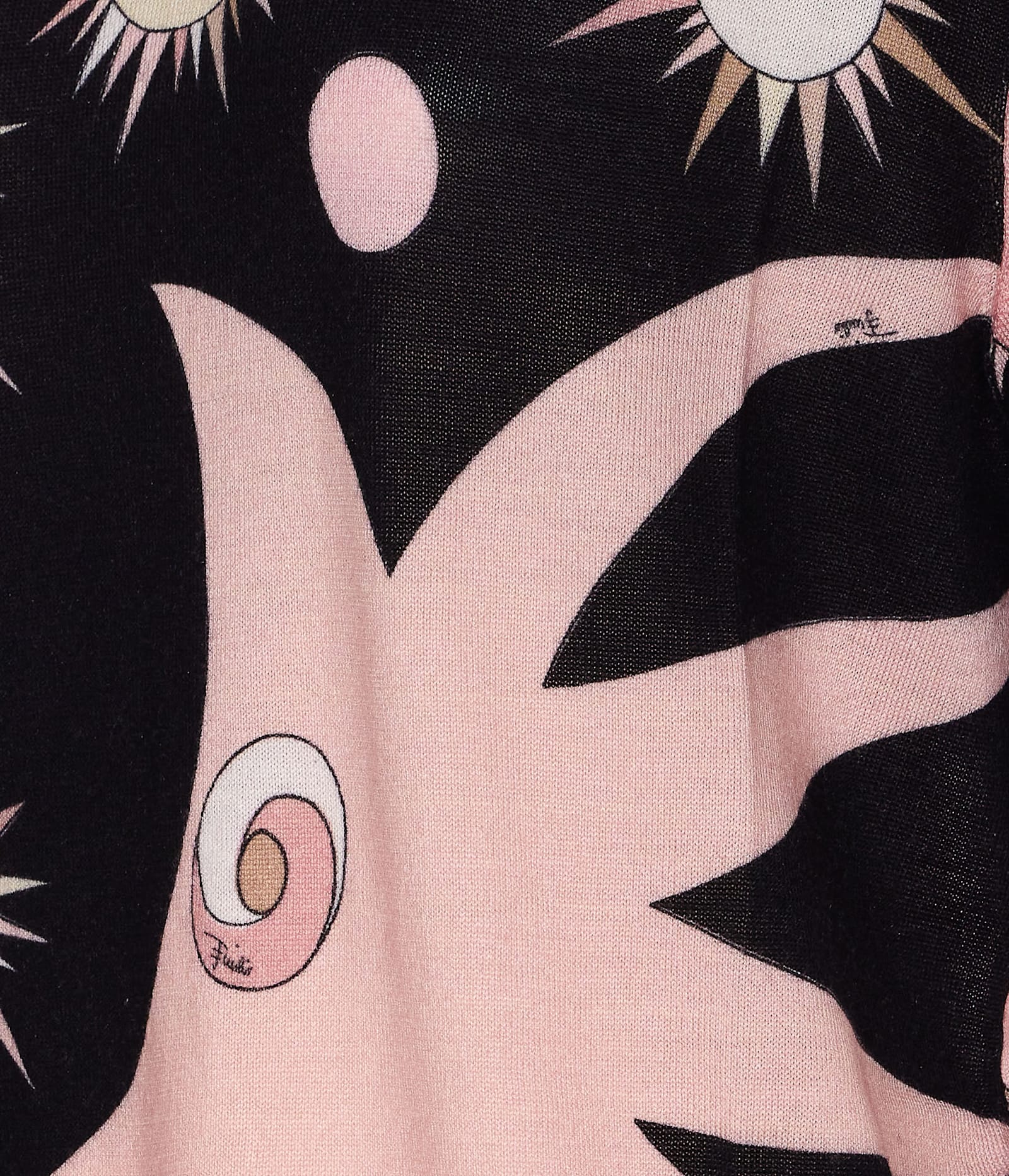 Pucci Crew Neck Graphic Print Relaxed Fit Top