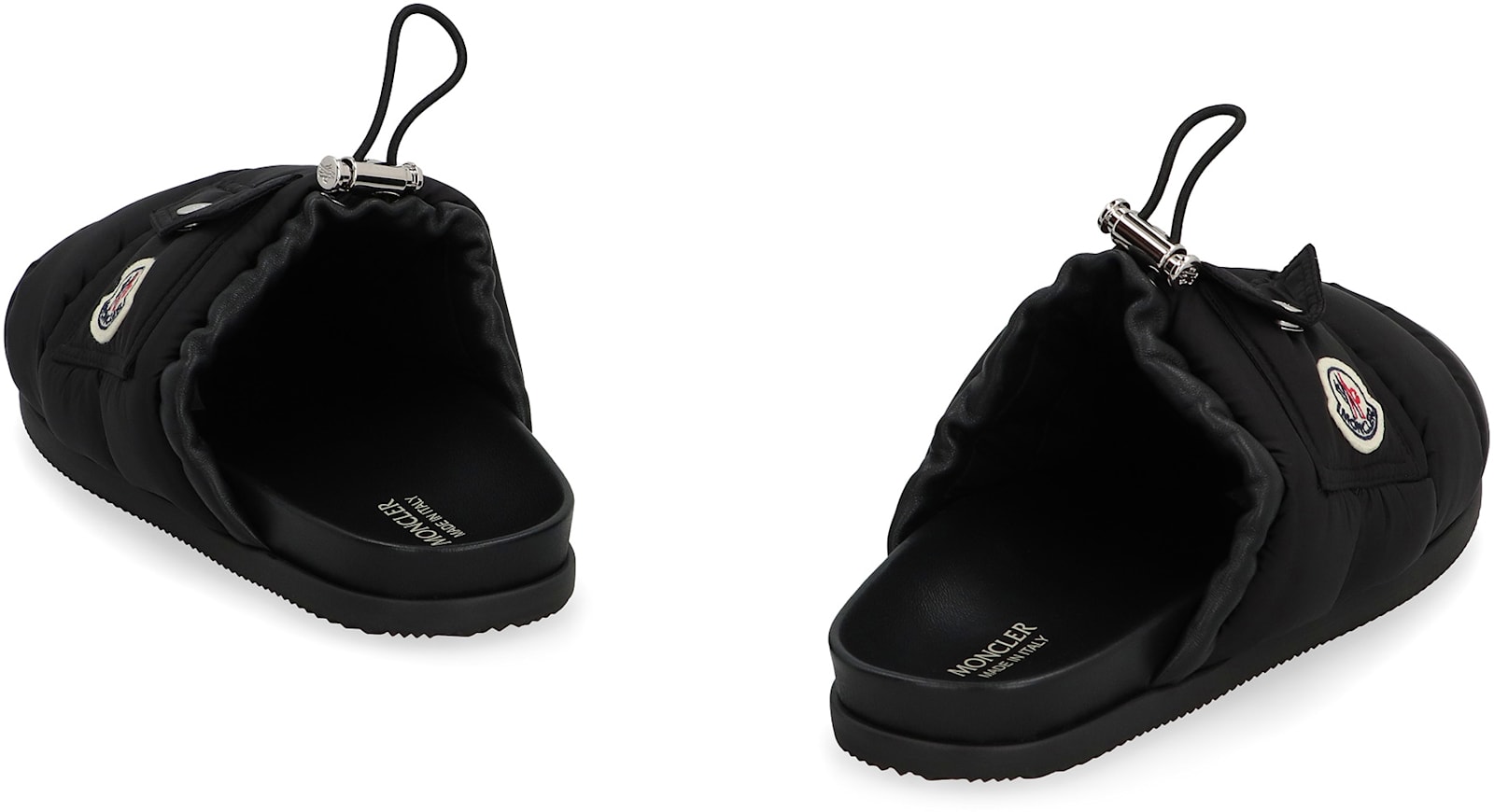 Shop Moncler Mon Pocket Mules In Black