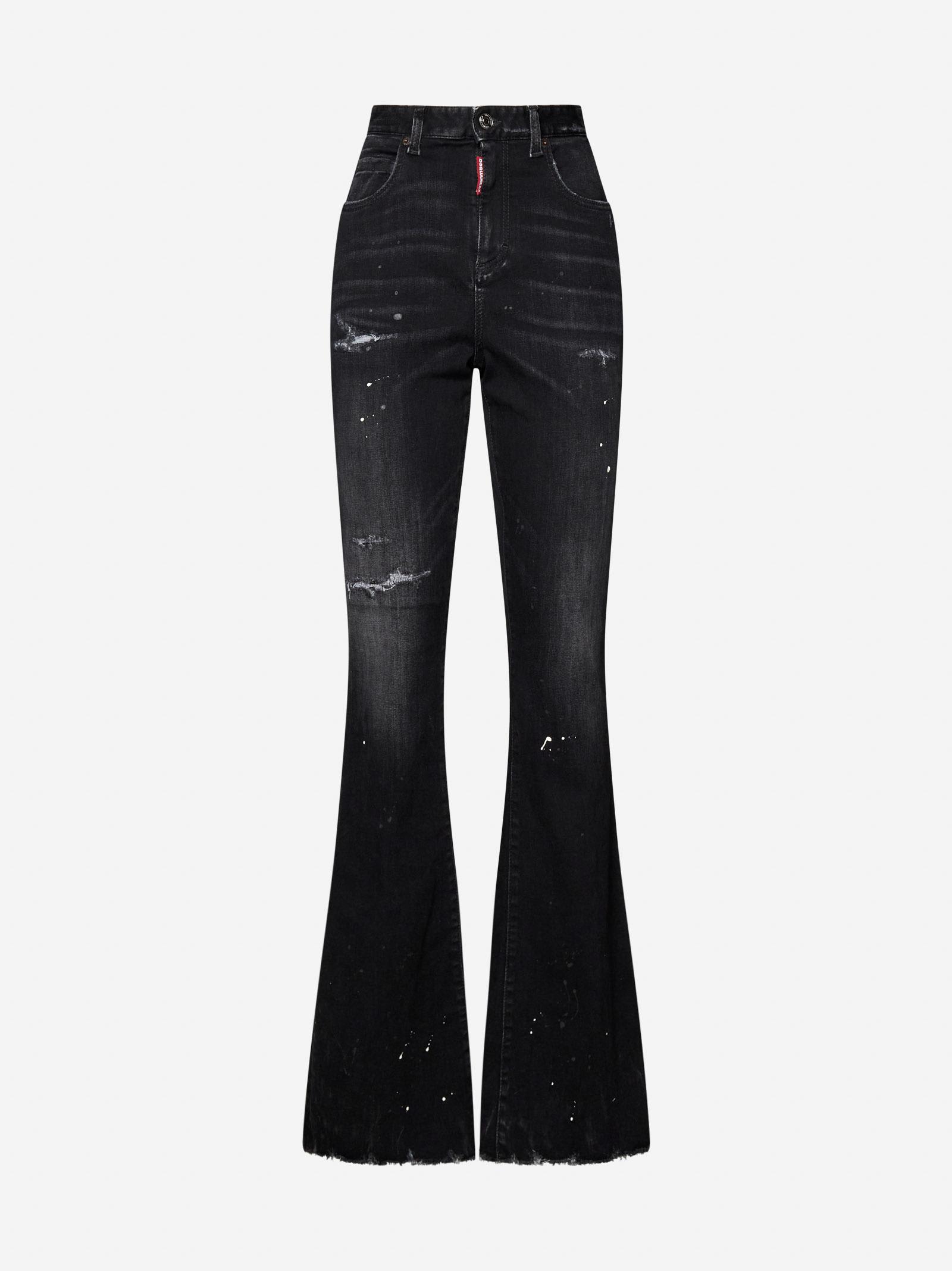 High-waist Flared Jeans