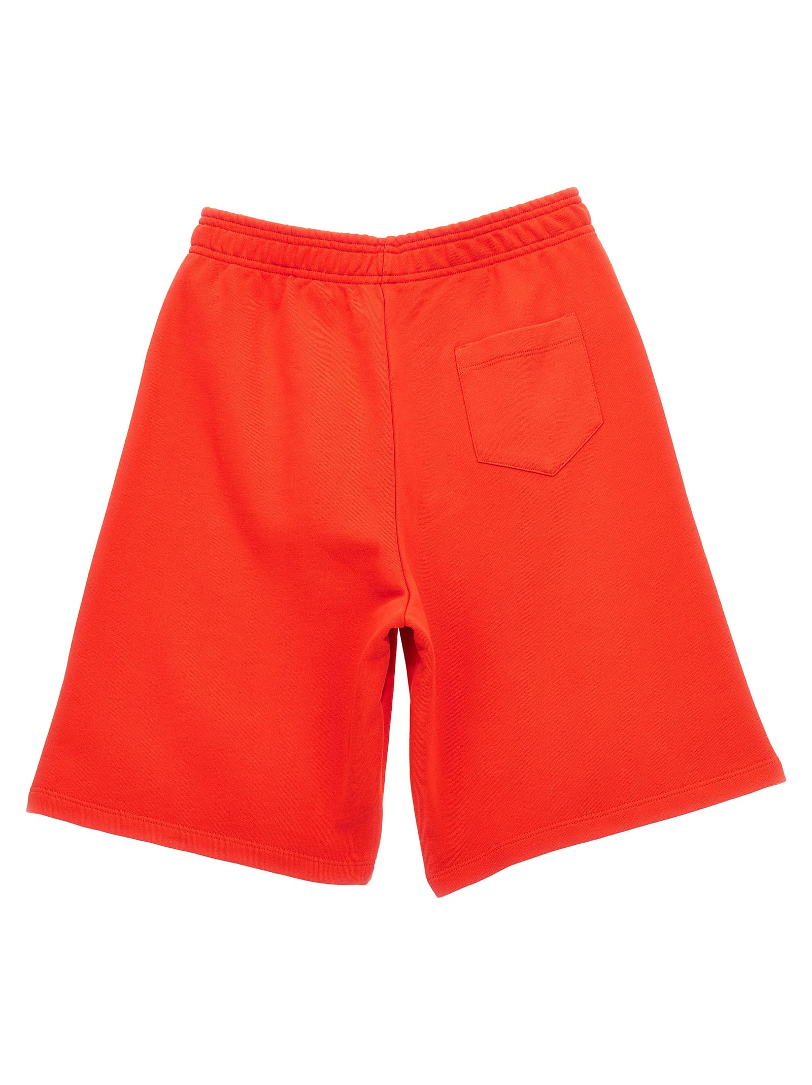Versace 90s Vintage Logo Bermuda Shorts In Red