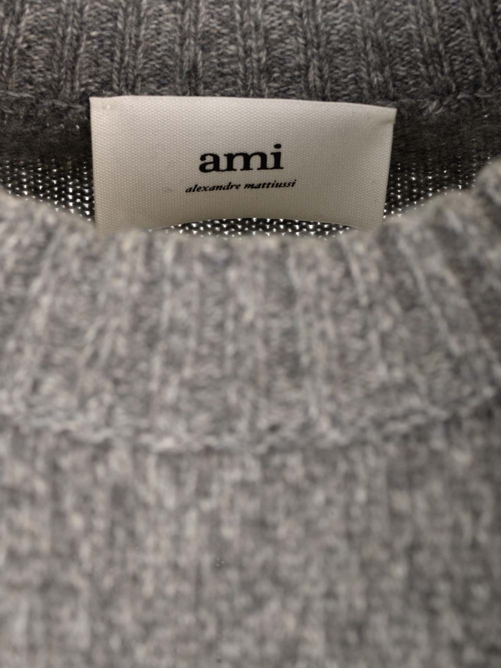 Shop Ami Alexandre Mattiussi Tricotine Sweater In Grey