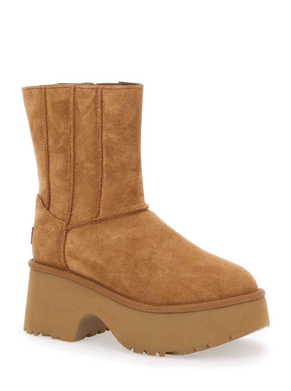 Shop Ugg Classic Twin Seam New Heights In Beige