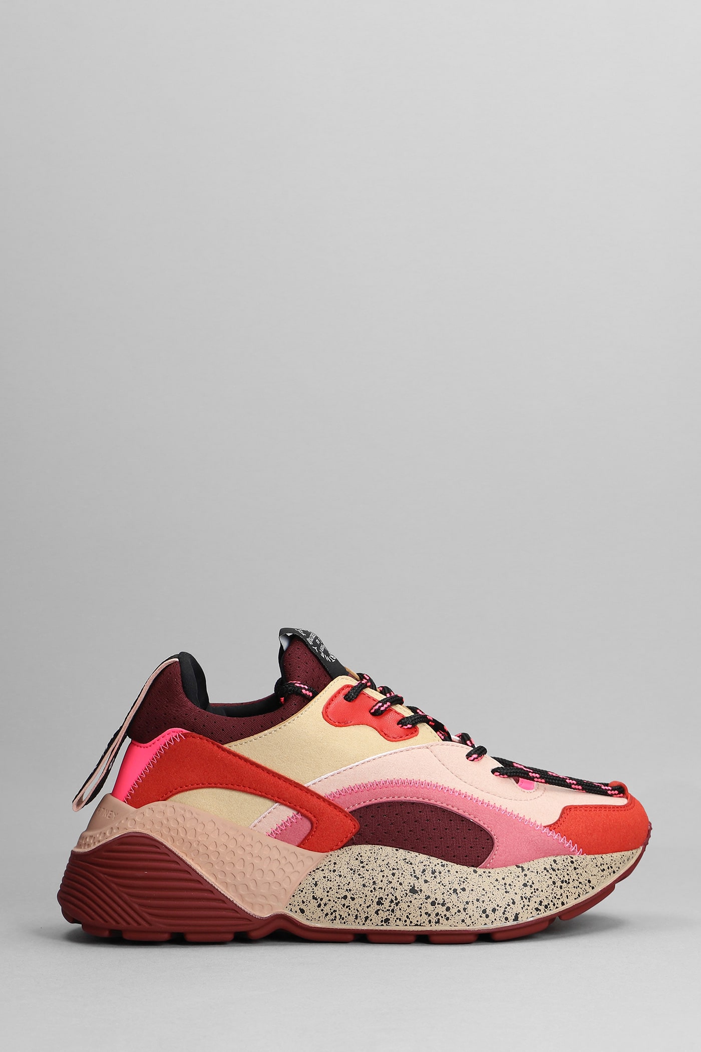 Stella McCartney Eclypse Sneakers In Bordeaux Suede And Leather