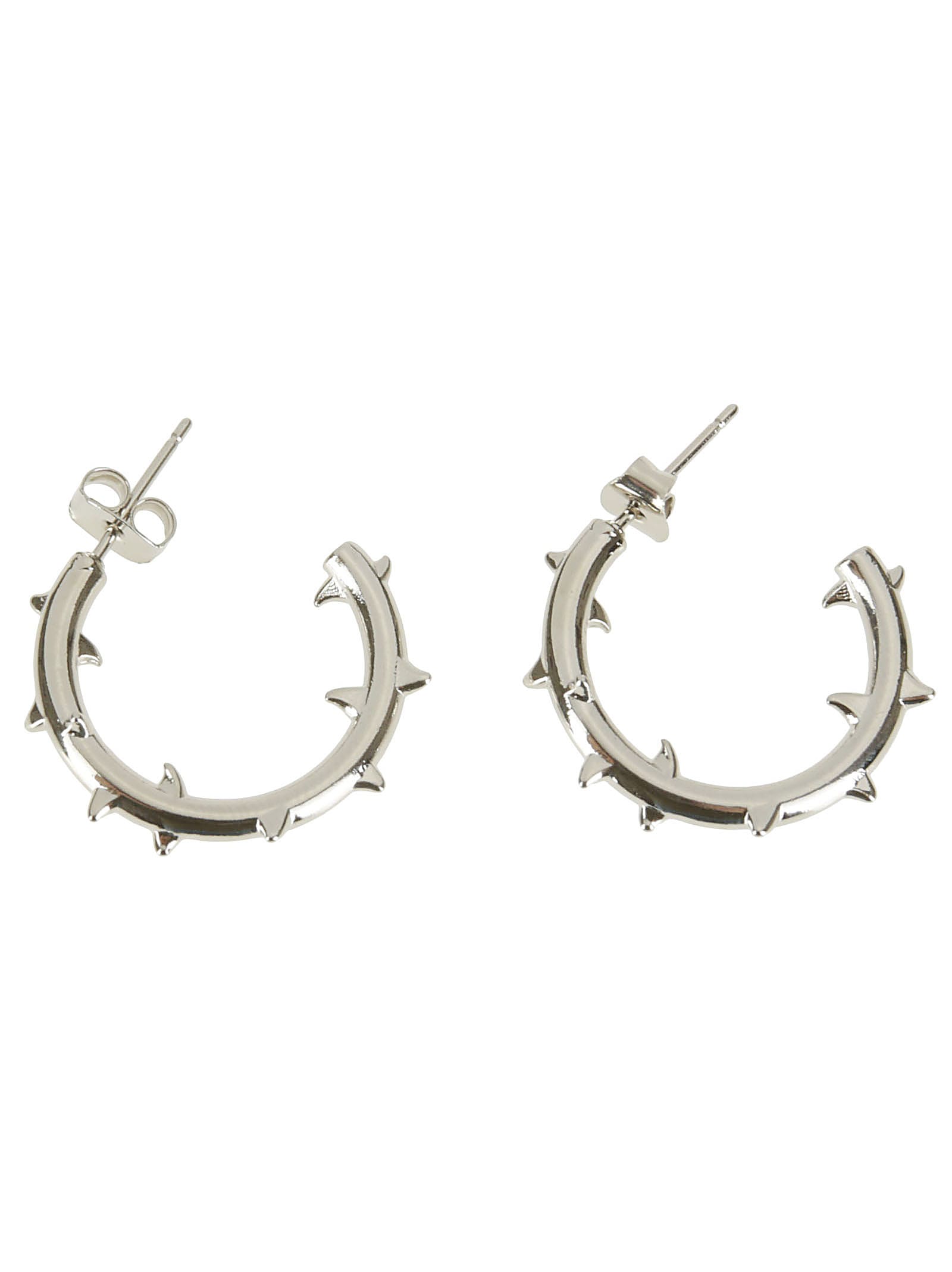 Shop Justine Clenquet Hirschy Earrings In Palladium