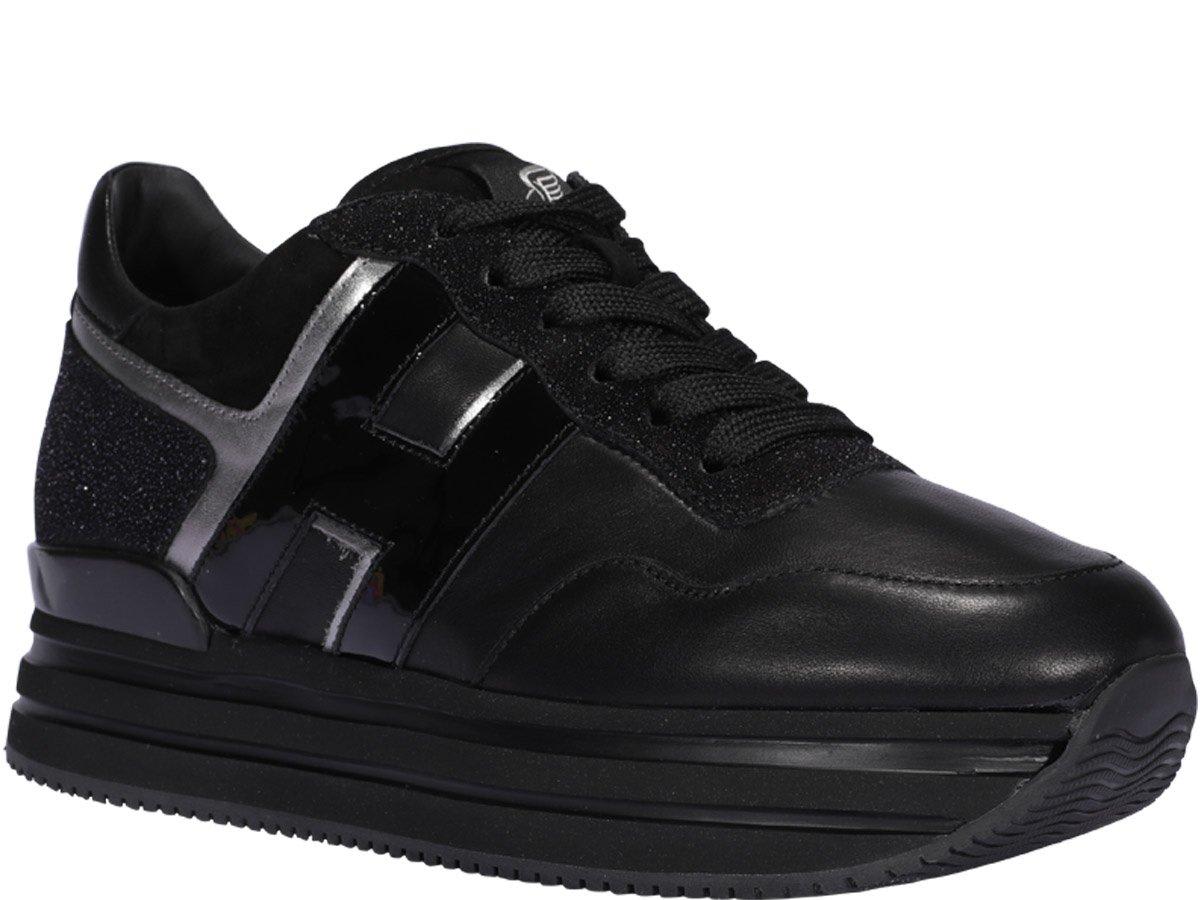 Shop Hogan H483 Sneakers In Black
