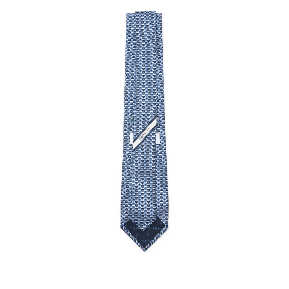Ferragamo Gancini-patterned Tie In Multi