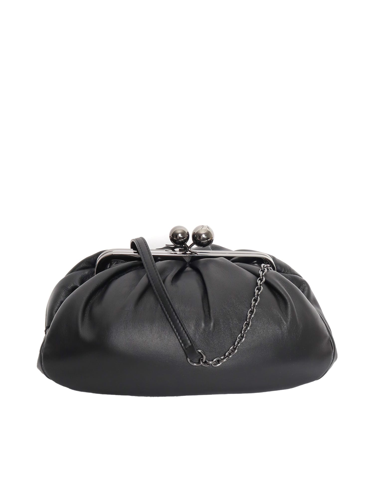 Weekend Max Mara Medium Sheepskin Pasticcino Bag In Black