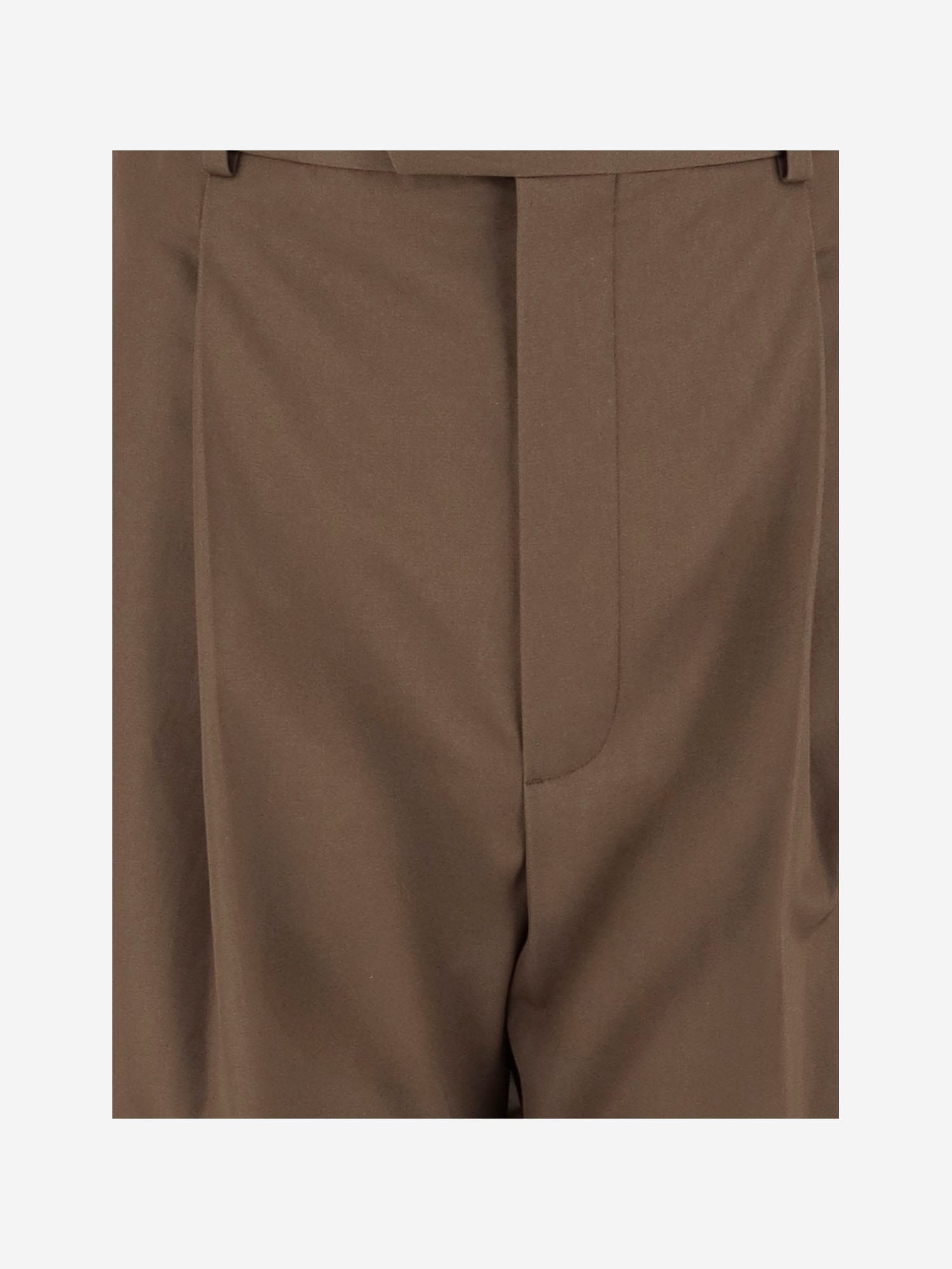 Carven Cotton Pants In Brown