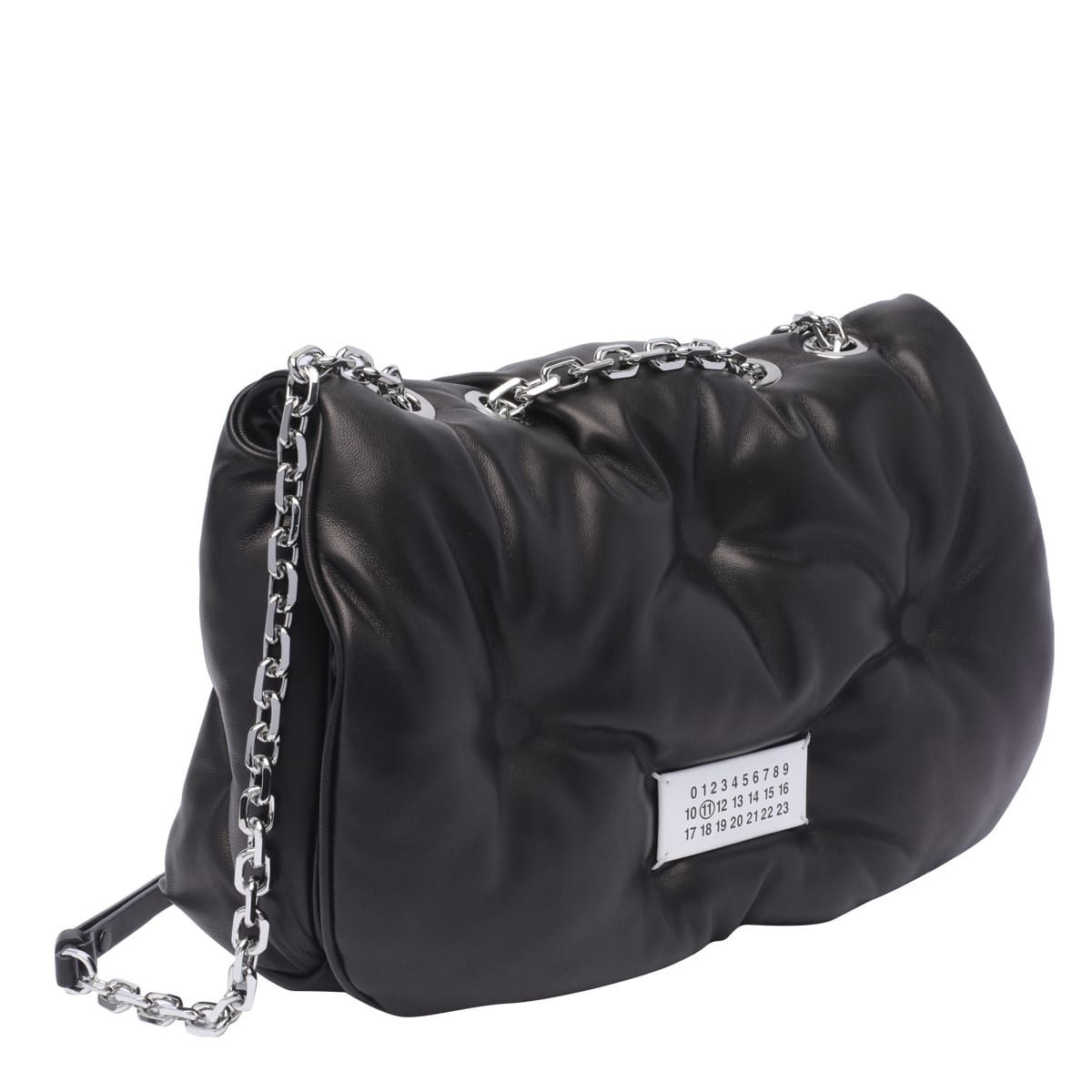 Shop Maison Margiela Glam Slam Flap Medium In Nero