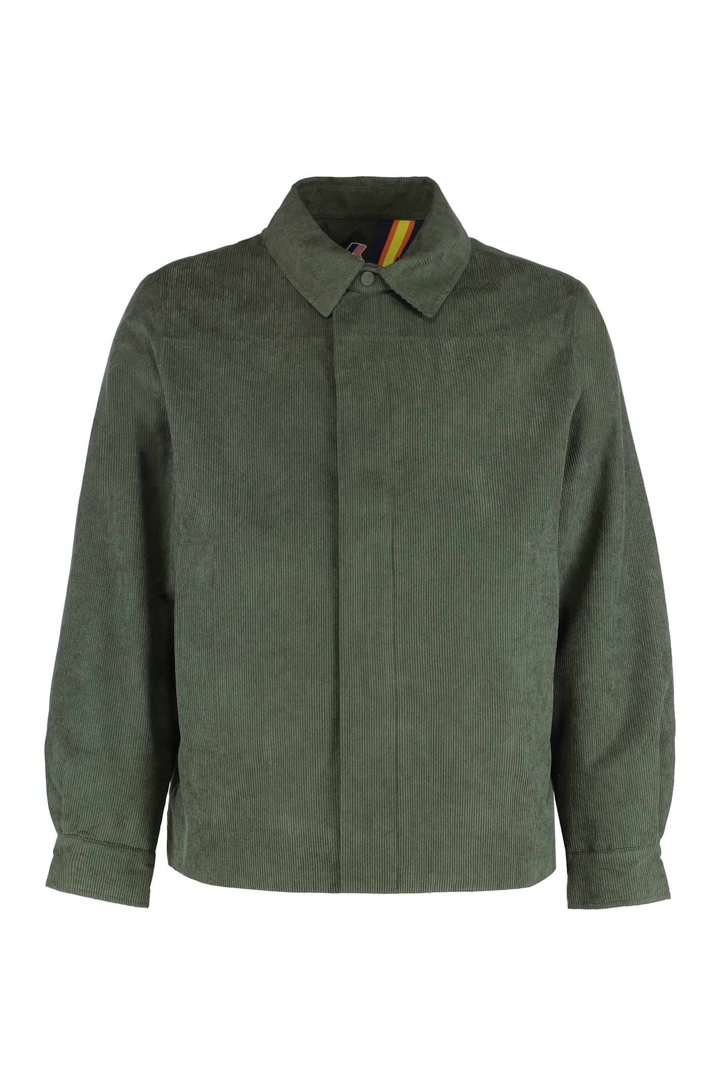 K-way Shary Overshirt In Corduroy In Green
