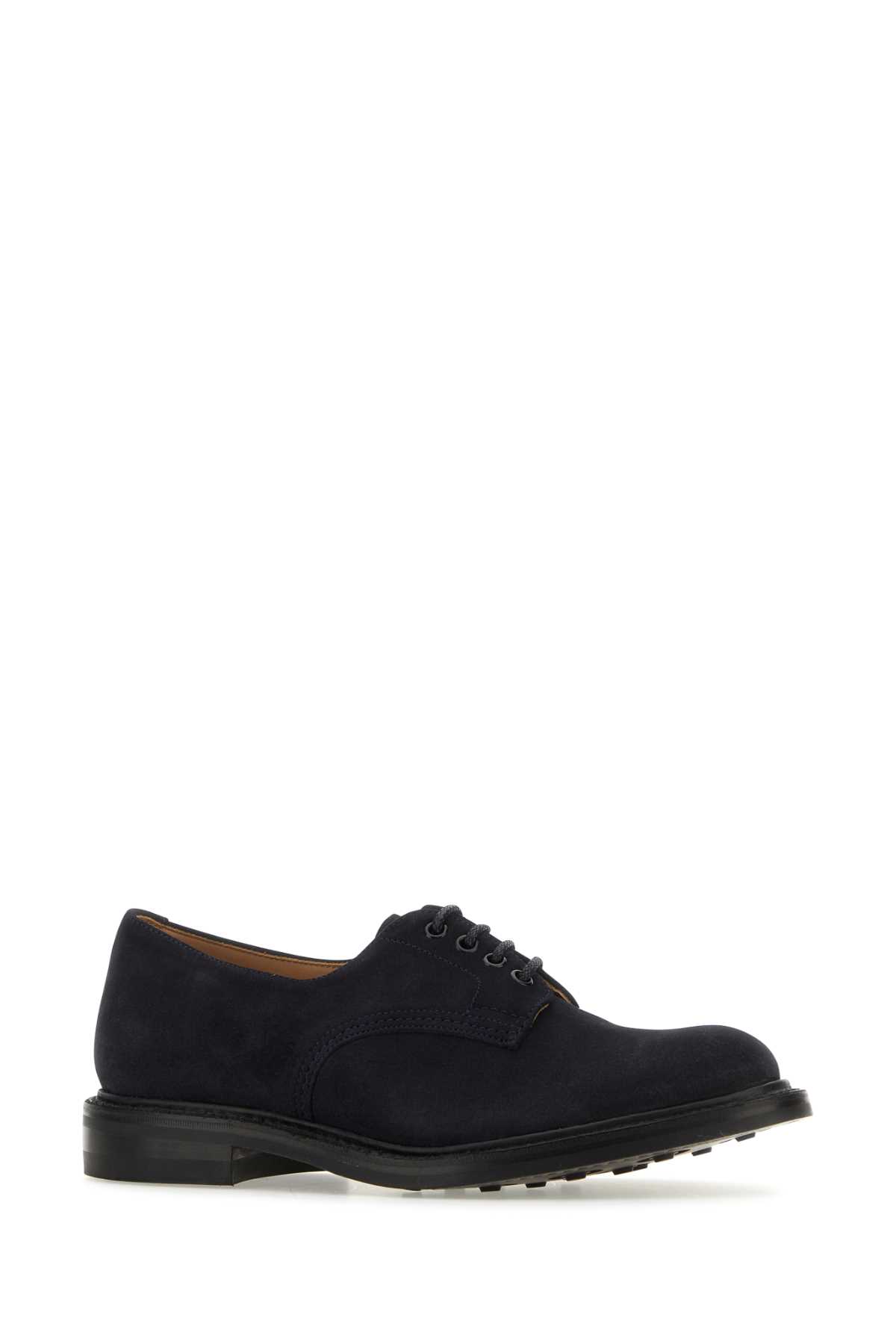 Shop Tricker's Midnight Blue Suede Daniel Lace-up Shoes In Navy