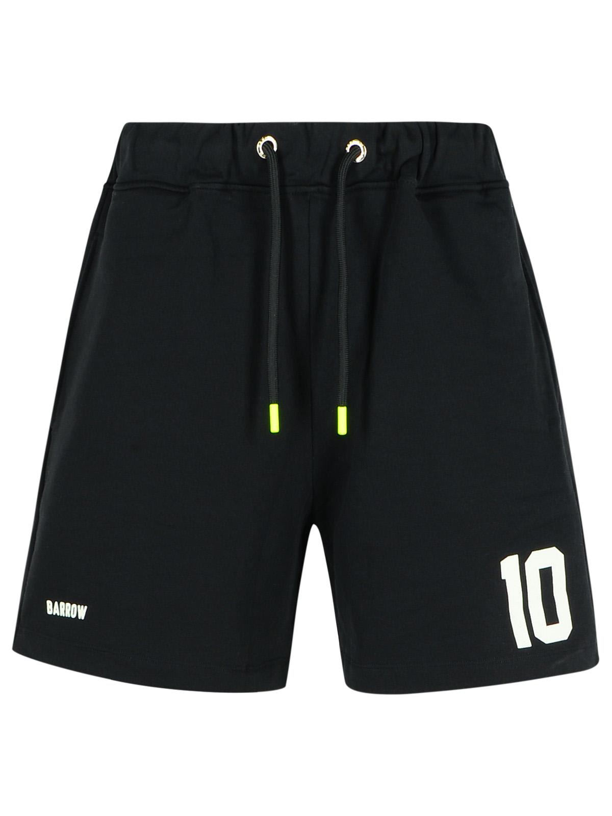 rugby Black Cotton Bermuda Shorts