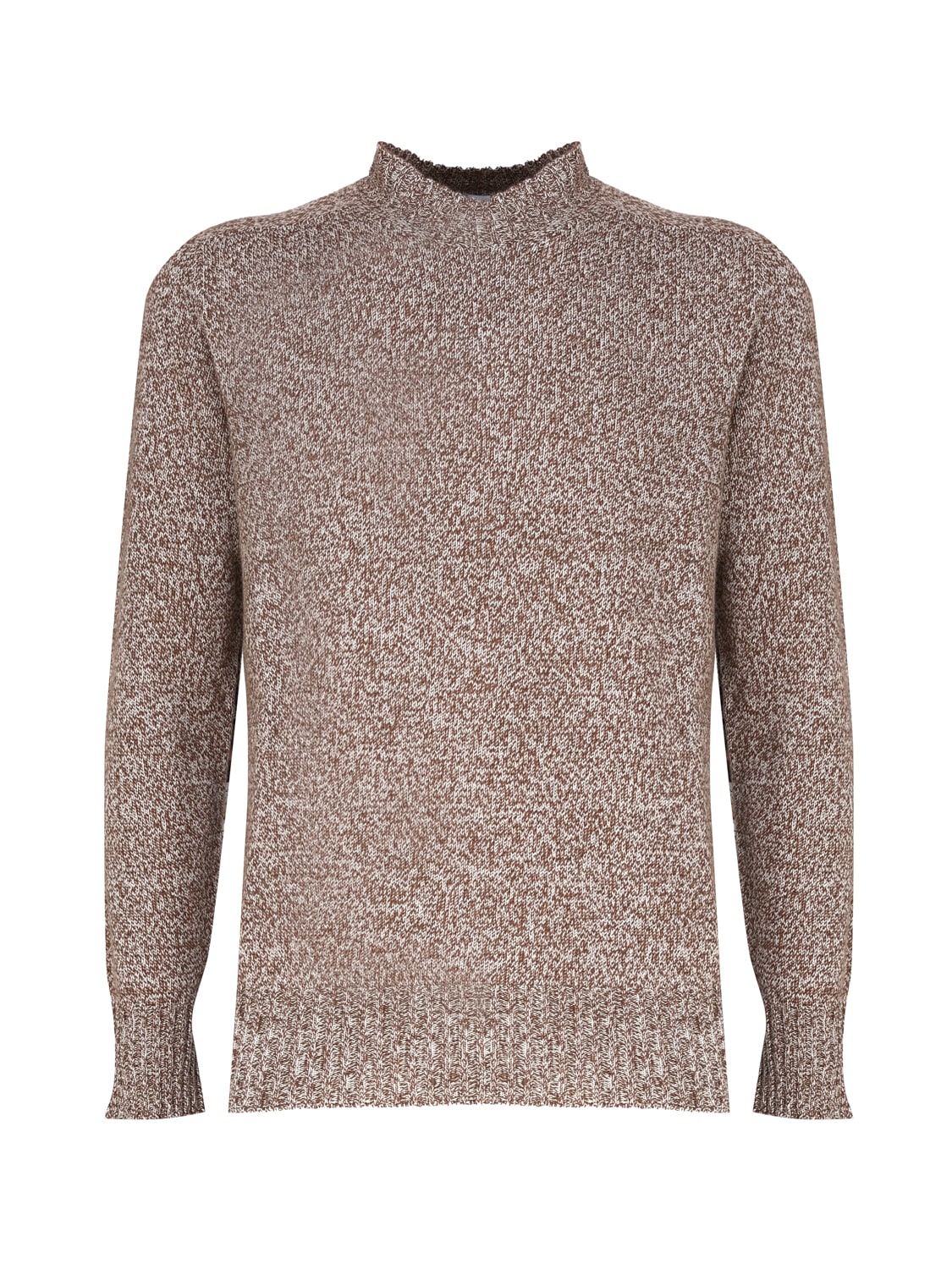 Crew-neck Sweater In Mouliné Cashmere