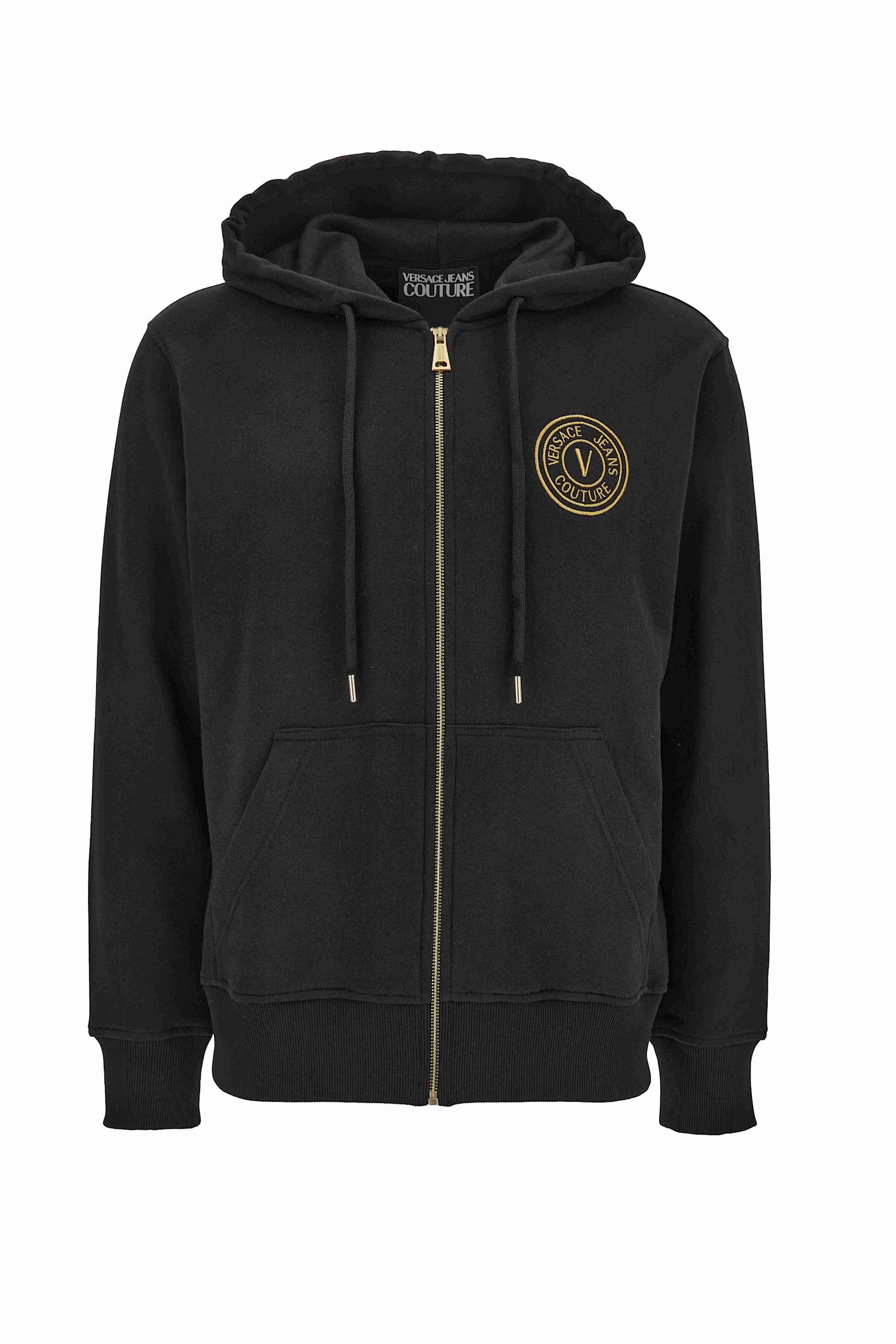 Shop Versace Jeans Couture Hoodie In Black