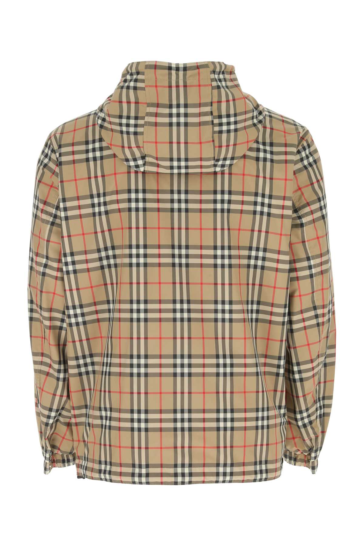 Burberry Printed Polyester Reversible K-way In Archivebeigeipchk