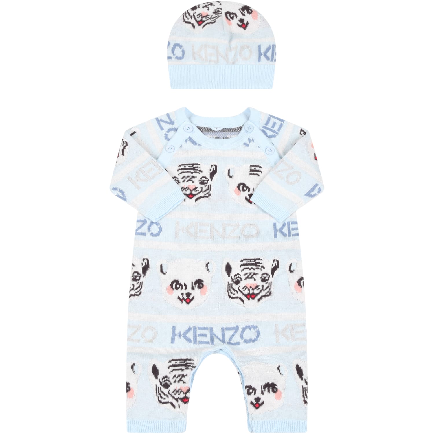 Kenzo Kids Multicolor Set For Baby Boy With Animals