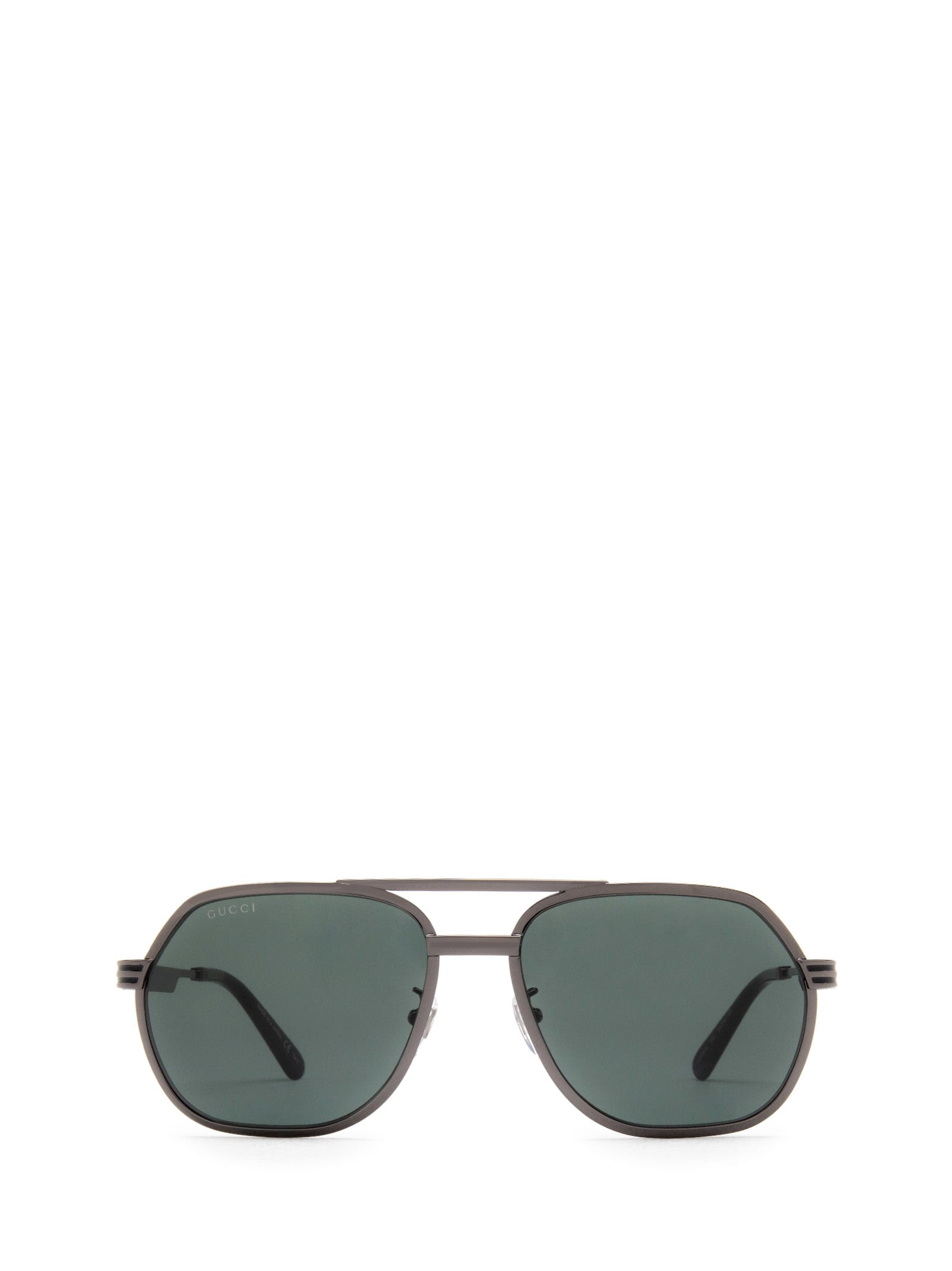 Shop Gucci Gg0981s Ruthenium Sunglasses