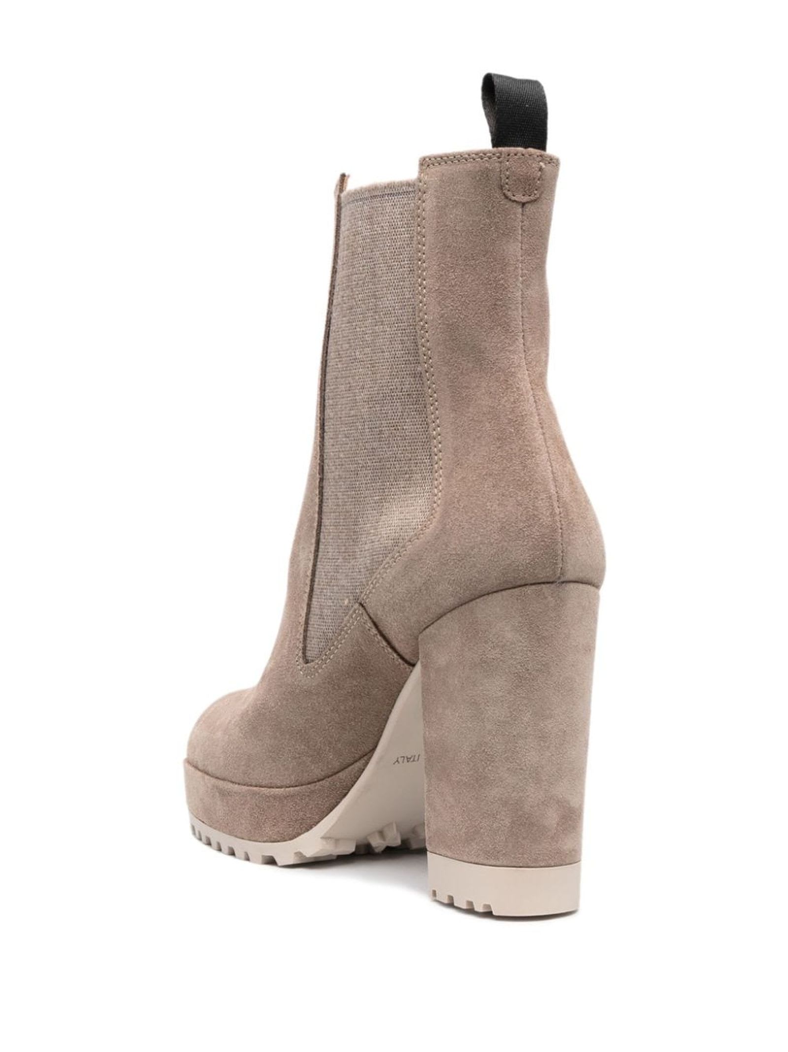 Shop Roberto Festa Beige Suede Dasha Ankle Boots