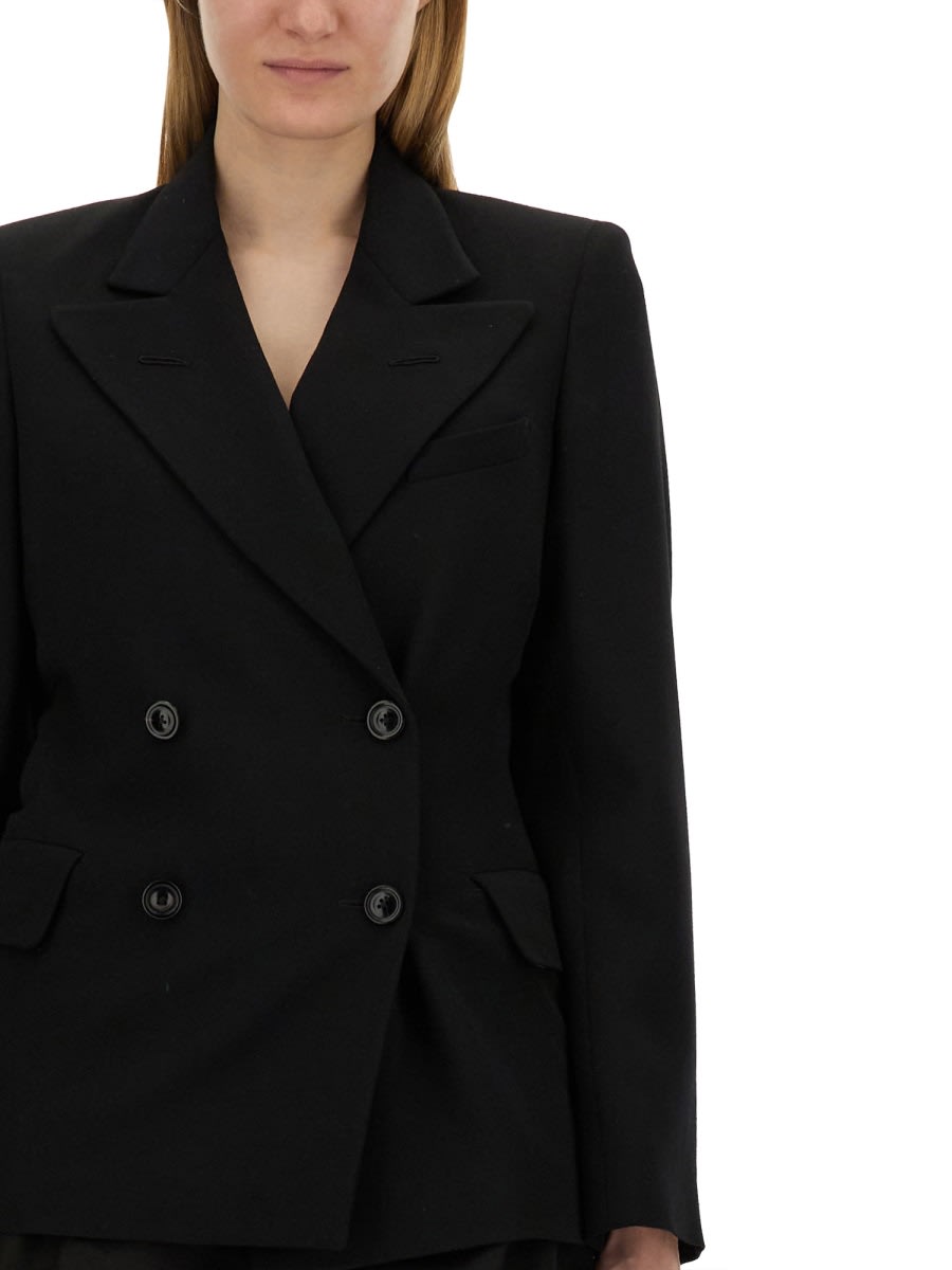 Shop Maison Margiela Double-breasted Jacket In Black