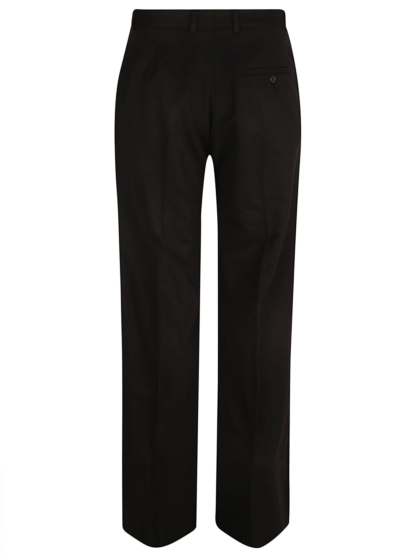 Shop Balenciaga Long Straight Trousers In Black