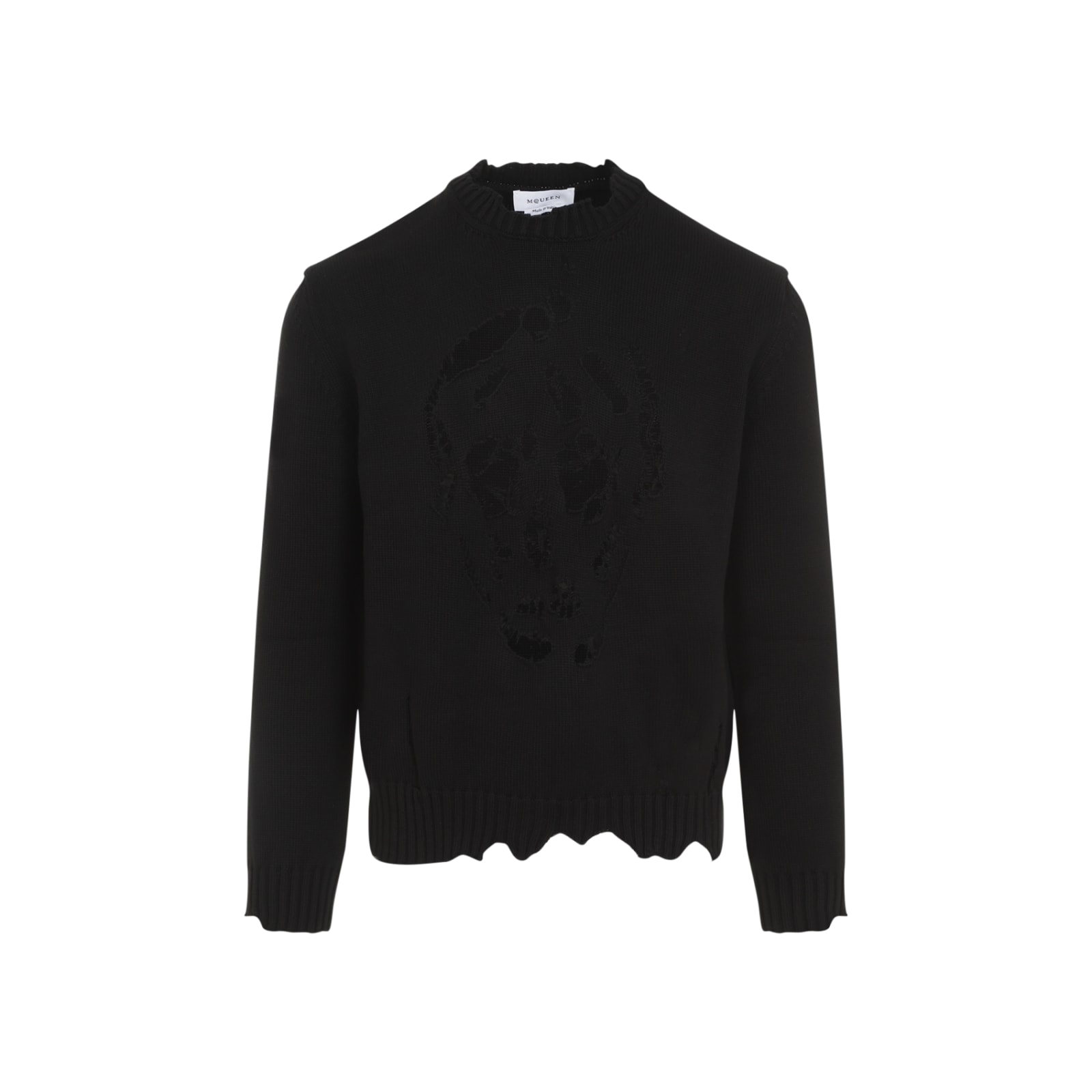 Alexander Mcqueen 'distressed Skull Print Pul In Black