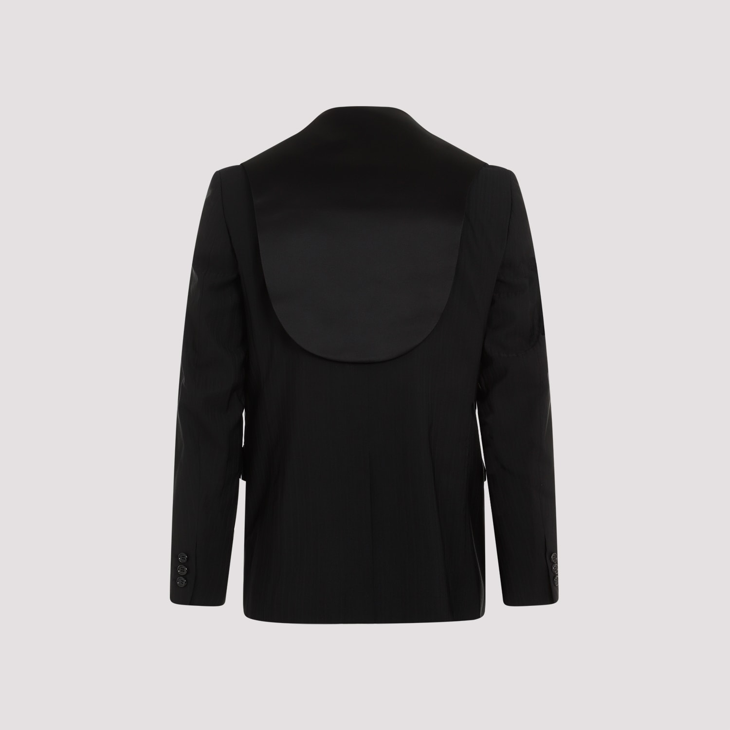 Shop Comme Des Garçons Homme Deux Wool Jacket In Black Black