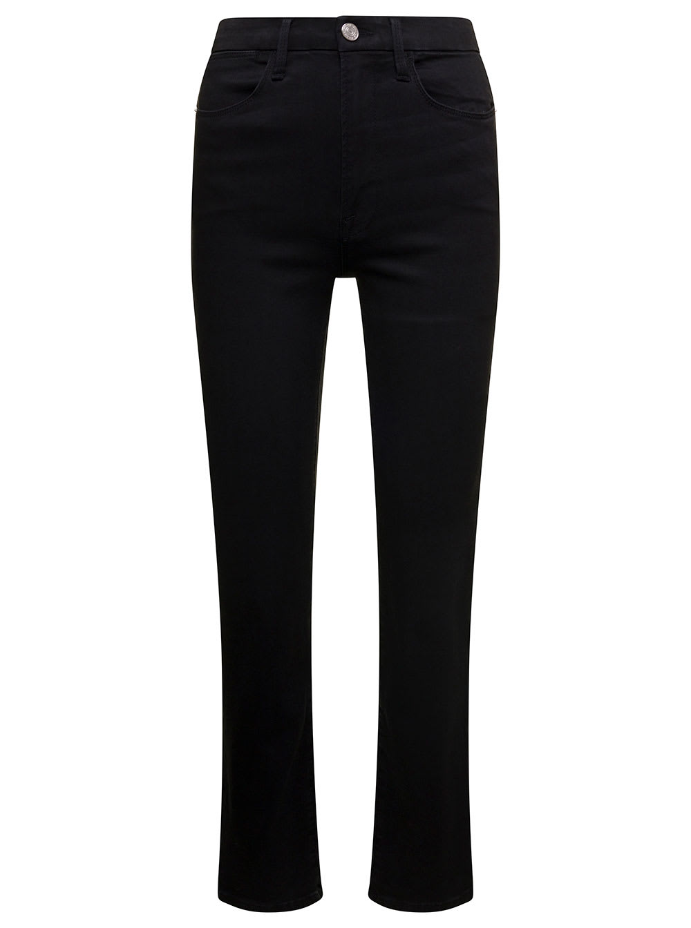 Frame le Shape Black Slim 5 Pockets Jeans In Cotton Blend Denim Woman