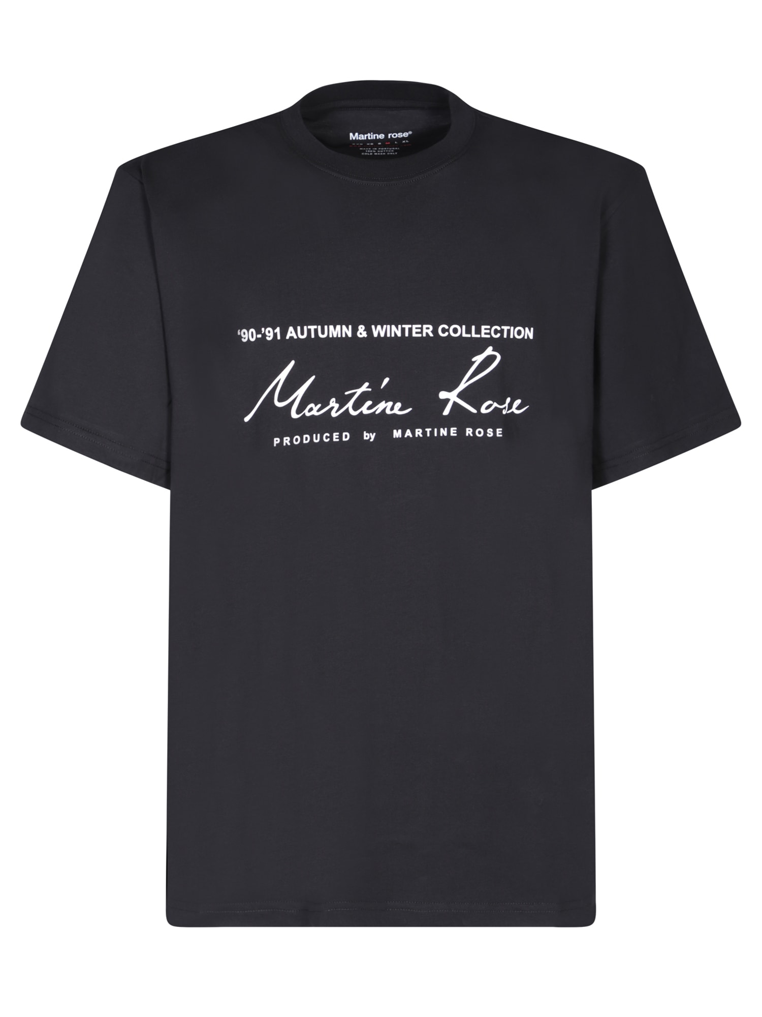 Martine Rose Logo Cotton T-shirt Black