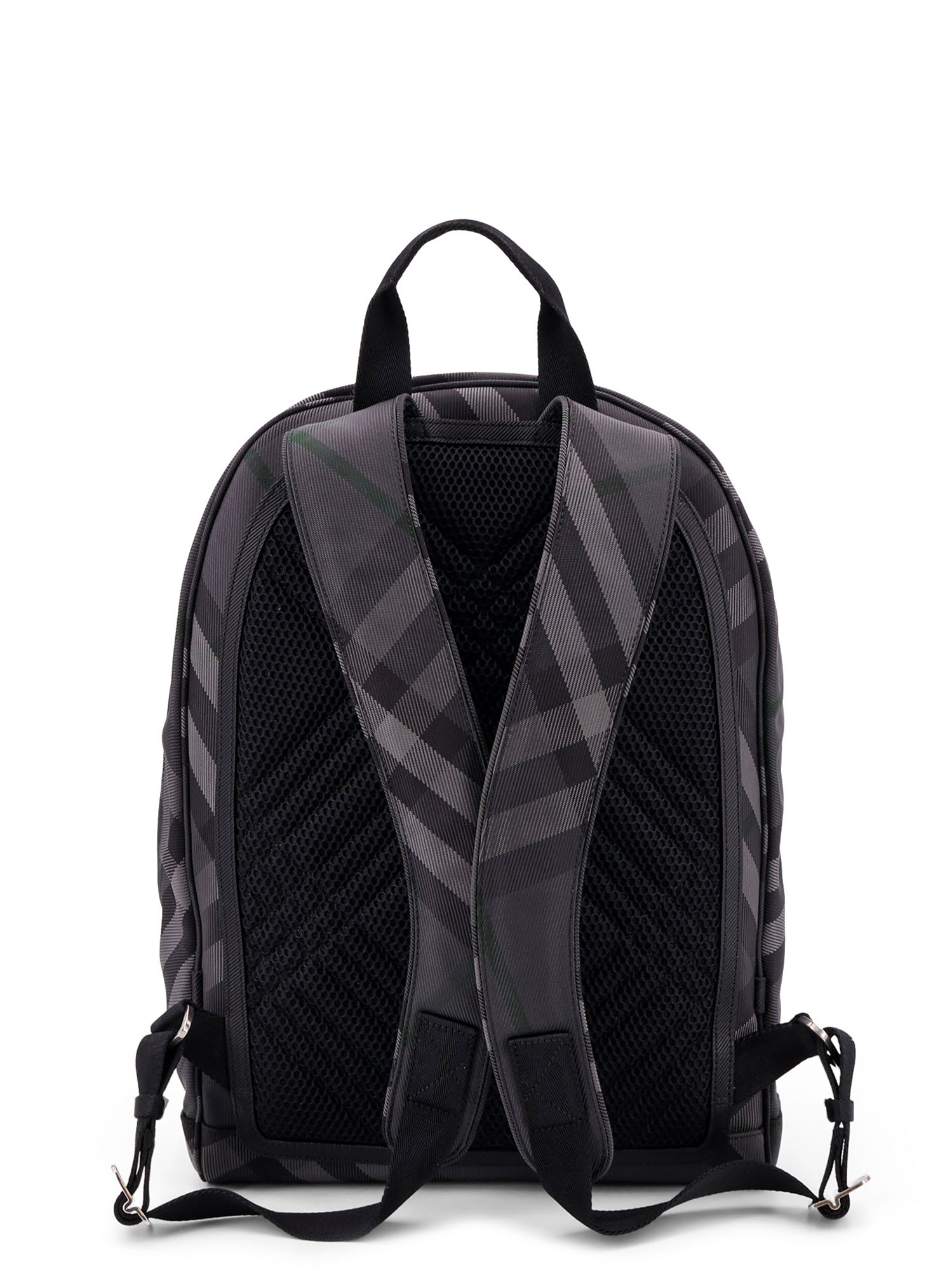 Shop Burberry Heritage Grid Backpack In Grey