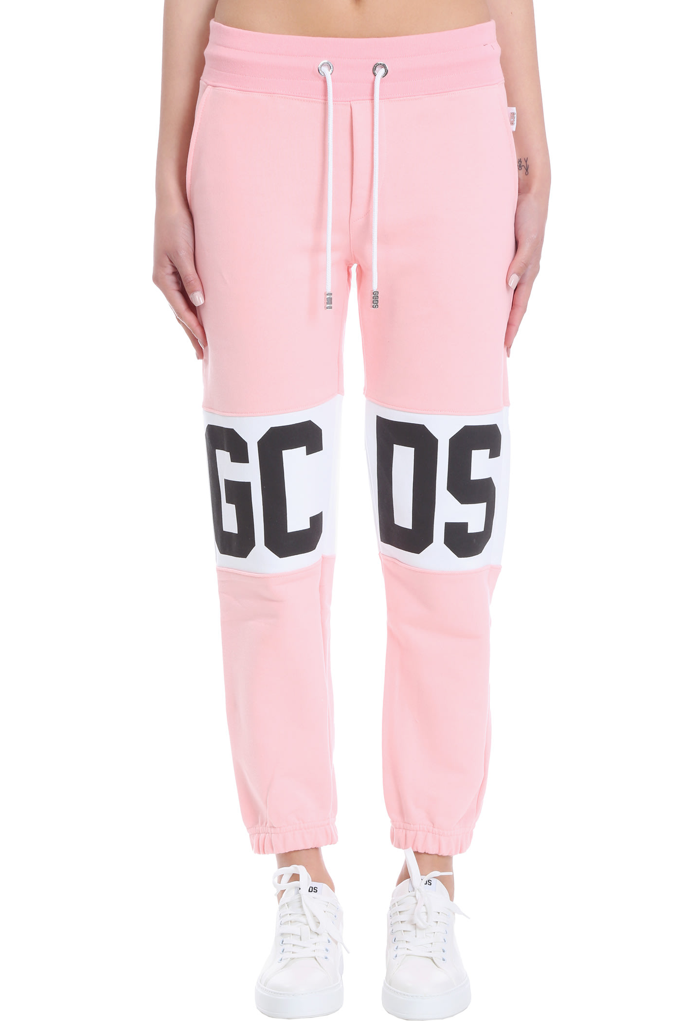 GCDS Pants In Rose-pink Cotton
